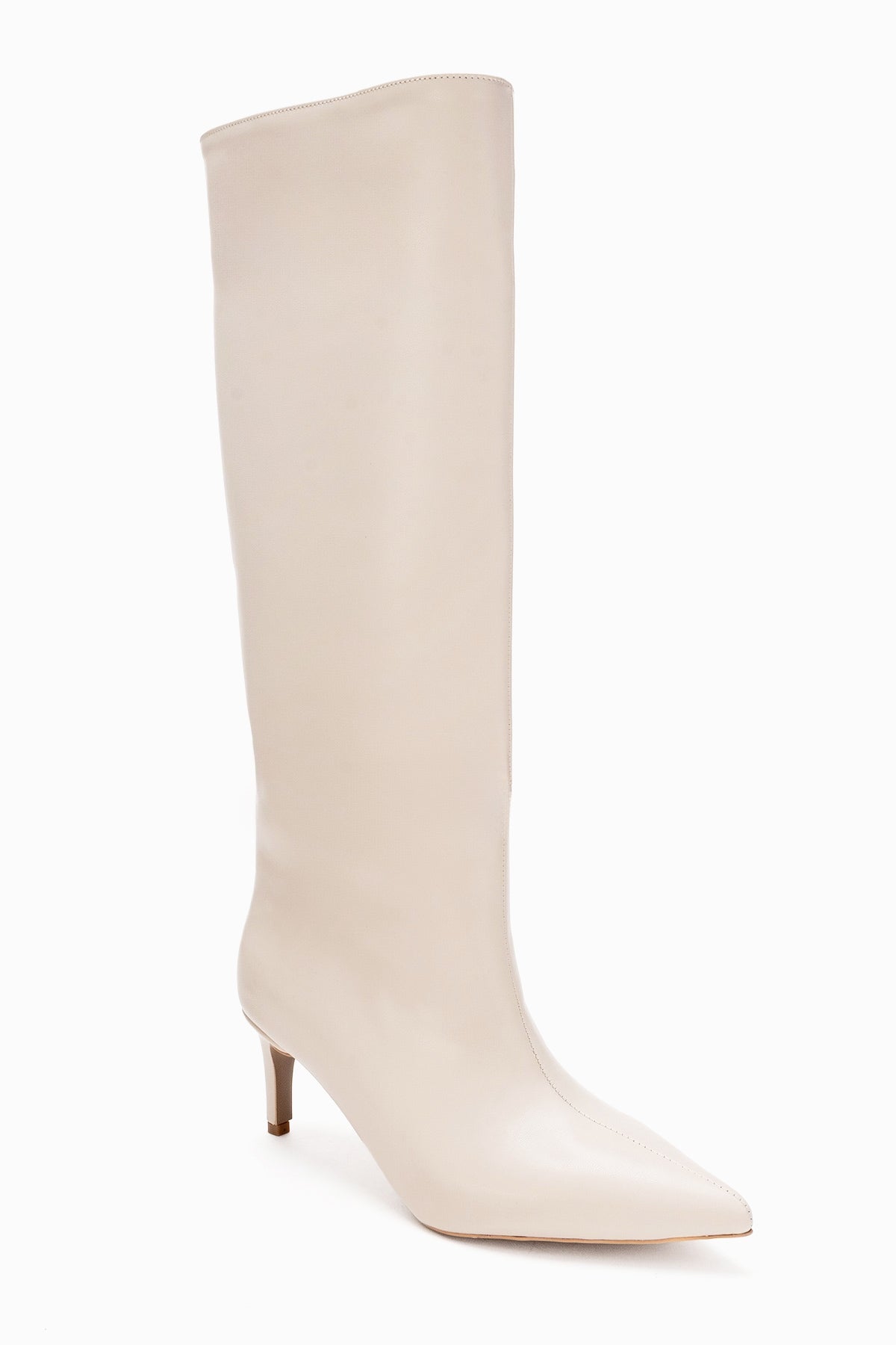 Camila - Beige Slim Heel Knee-High Boot (Women)