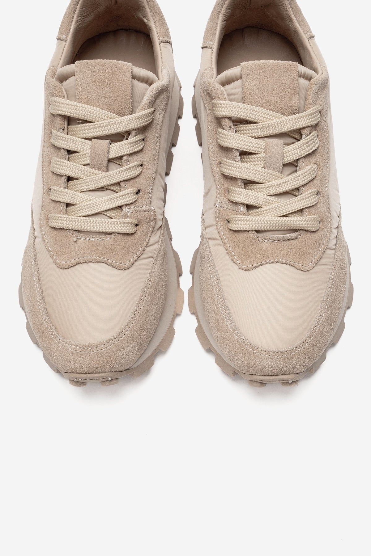 AMANDA - Beige Genuine Leather Sneaker (Women)
