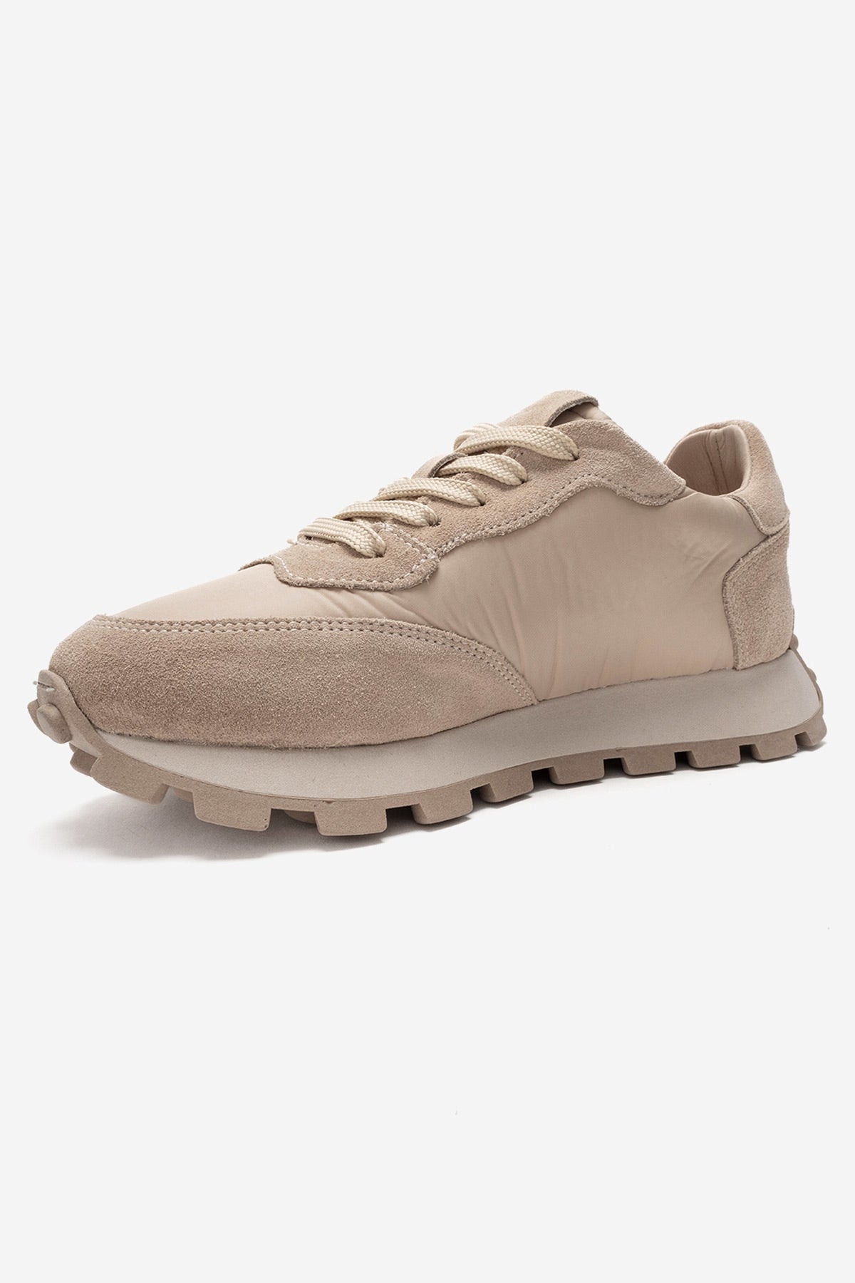 AMANDA - Beige Genuine Leather Sneaker (Women)