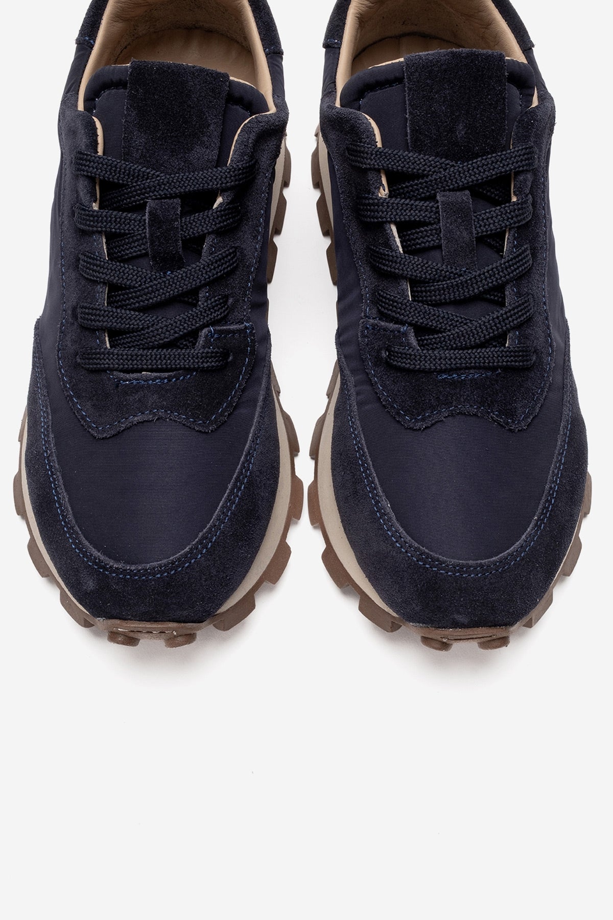 AMANDA - Navy Genuine Leather Sneaker (Women)