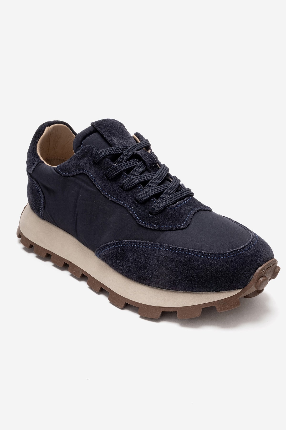 AMANDA - Navy Genuine Leather Sneaker (Women)