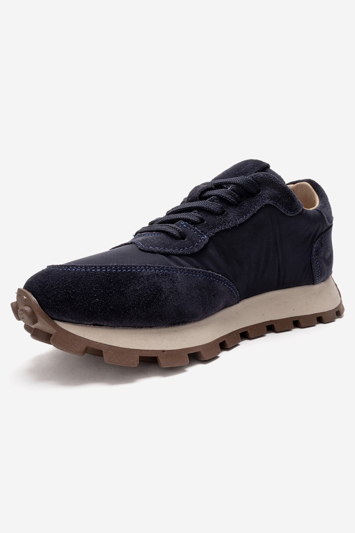 AMANDA - Navy Genuine Leather Sneaker (Women)