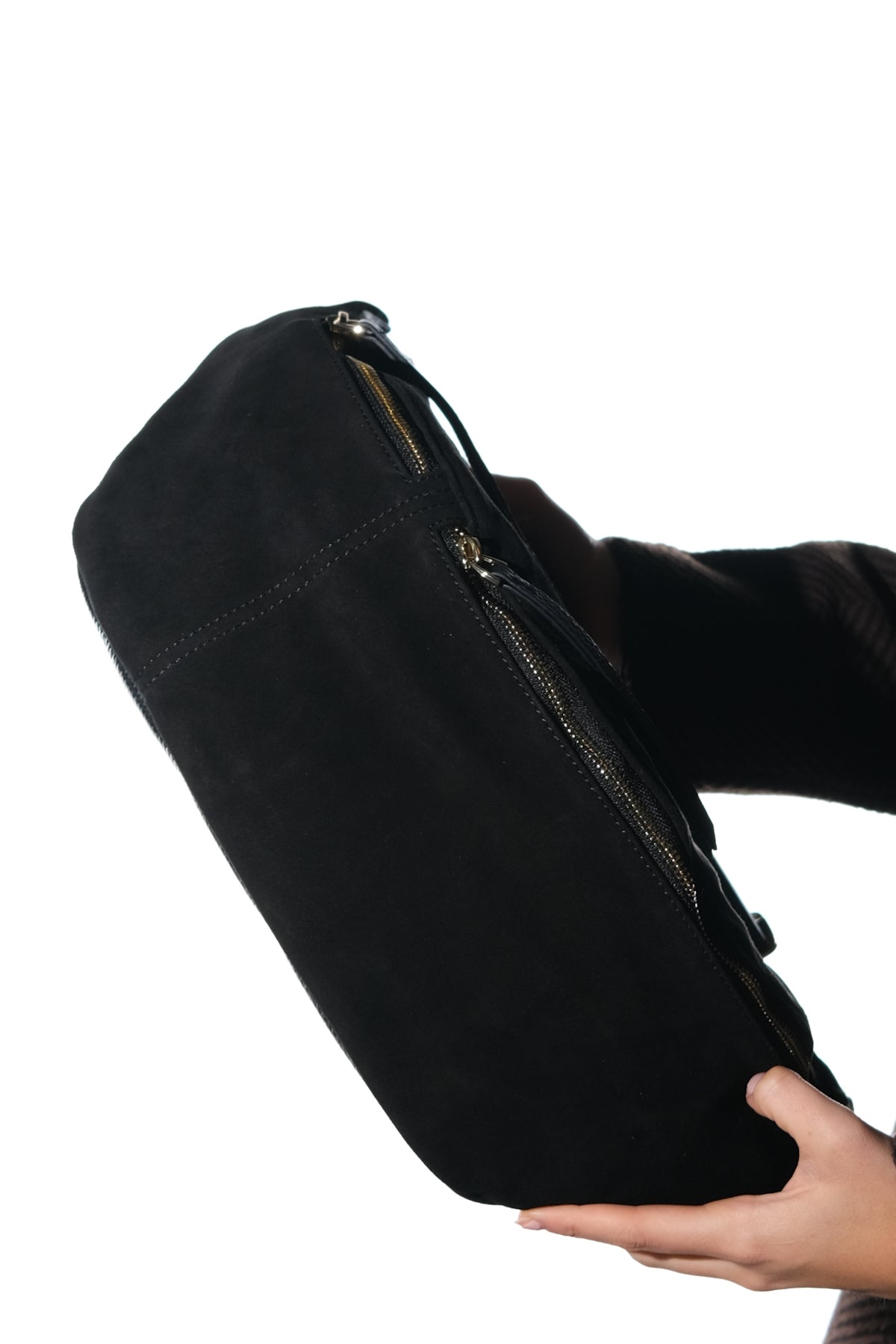 SOLA - Black Genuine Leather Body Bag (Women)