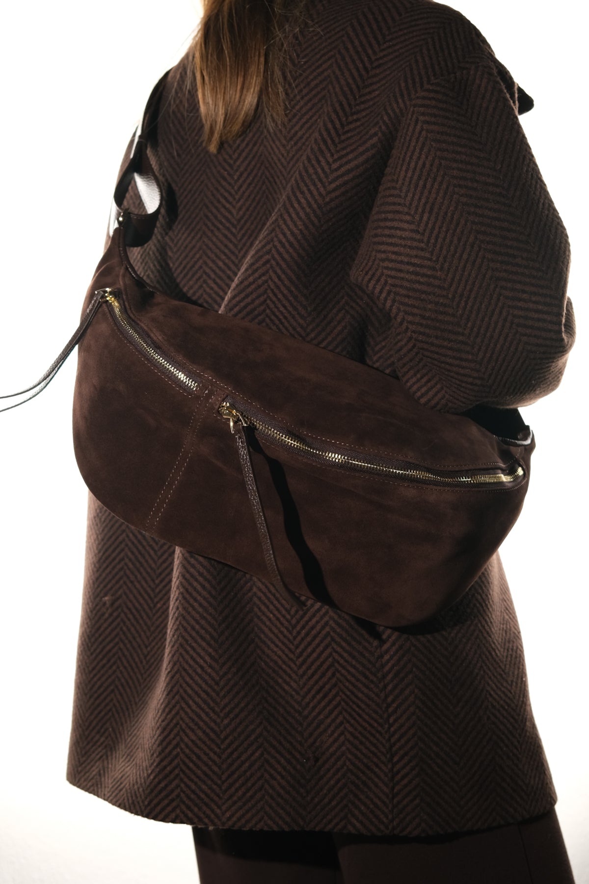 SOLA - Brown Genuine Leather Body Bag (Women)