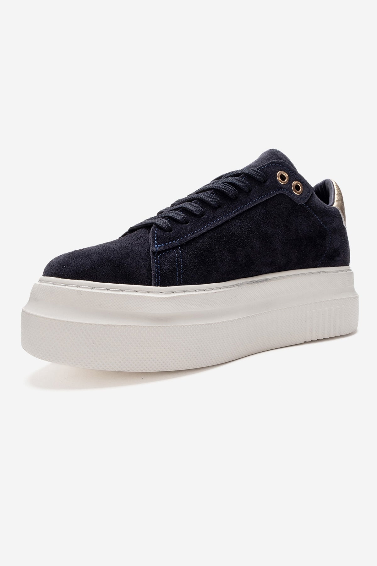 Nera - Navy Genuine Leather Casual Sneaker (Women)