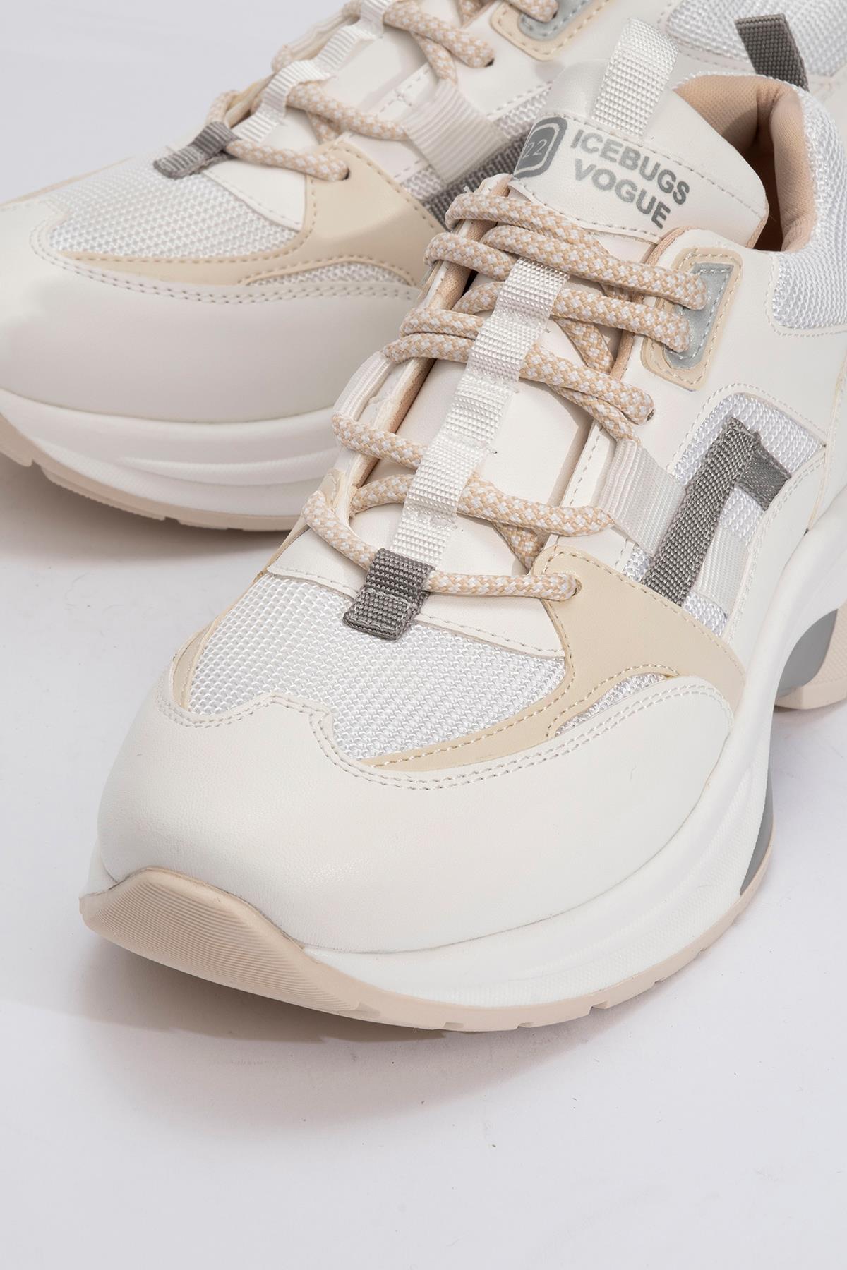 Sterda - White Beige Platform Sneaker (Women)