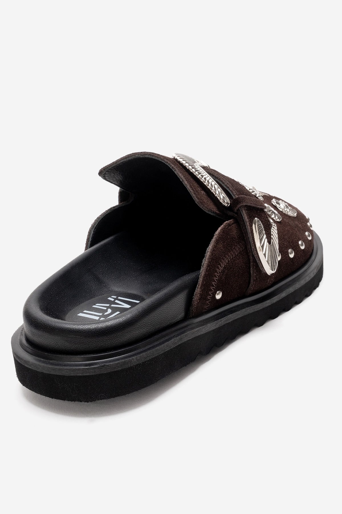 Maril - Brown Genuine Leather Buckled Closed-Toe Mule (Women)