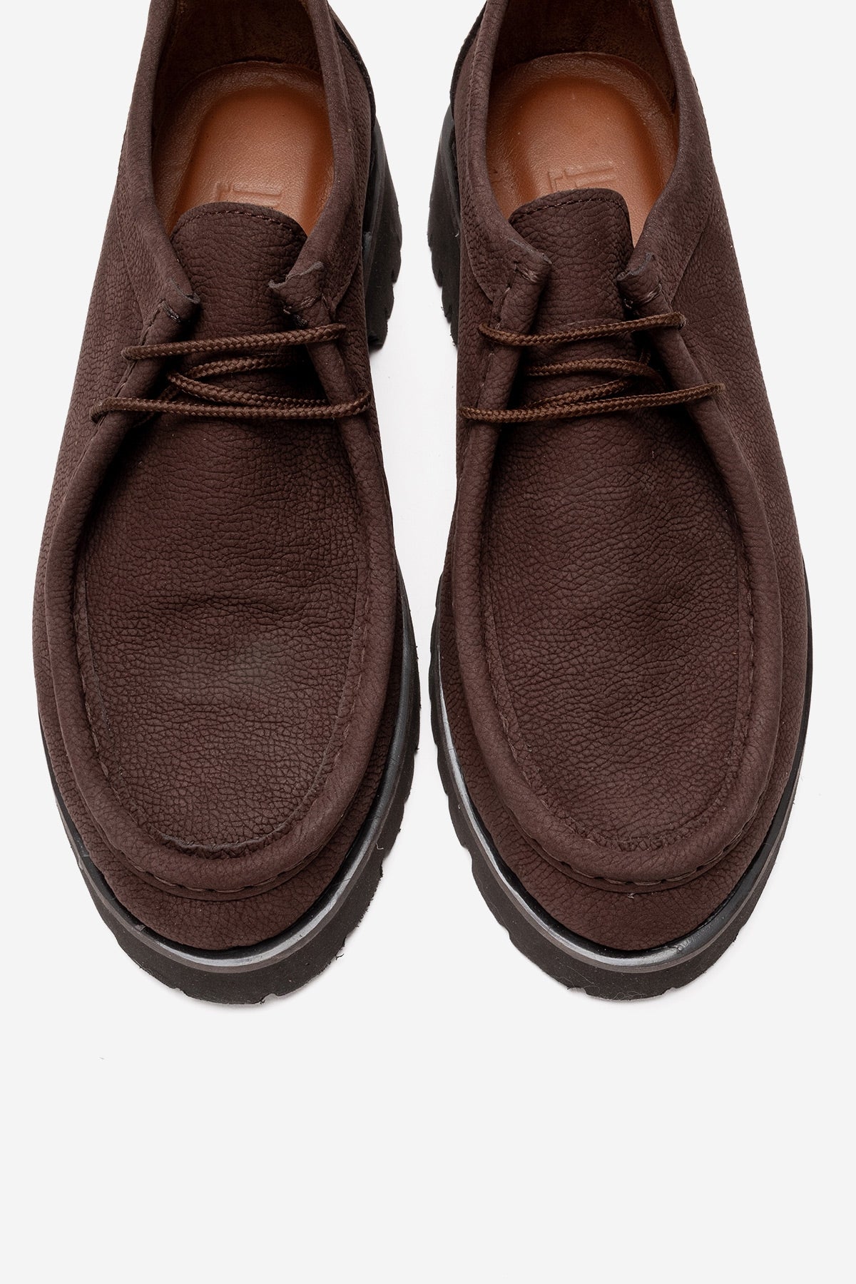 Talia - Brown Nubuck Genuine Leather Lace-Up Loafer (Women)