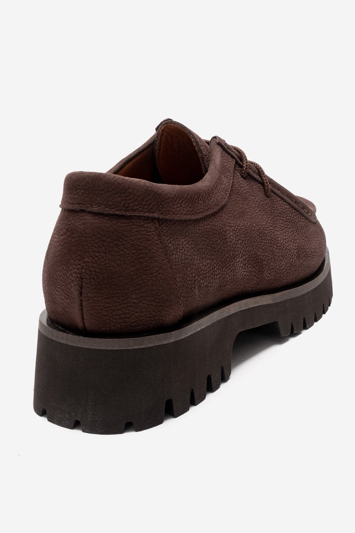 Talia - Brown Nubuck Genuine Leather Lace-Up Loafer (Women)