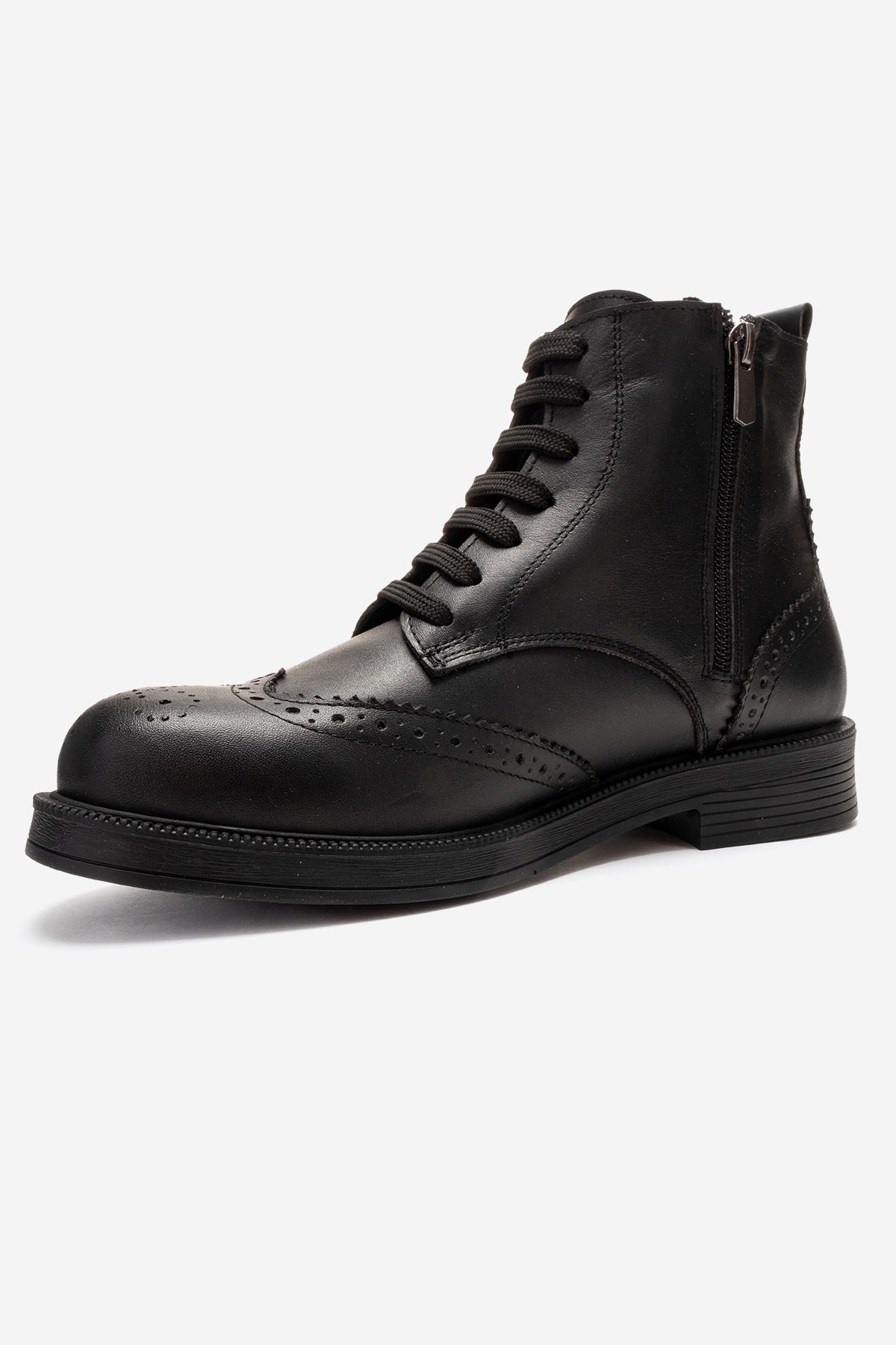 Nelvy - Black Genuine Leather Boot (Women)