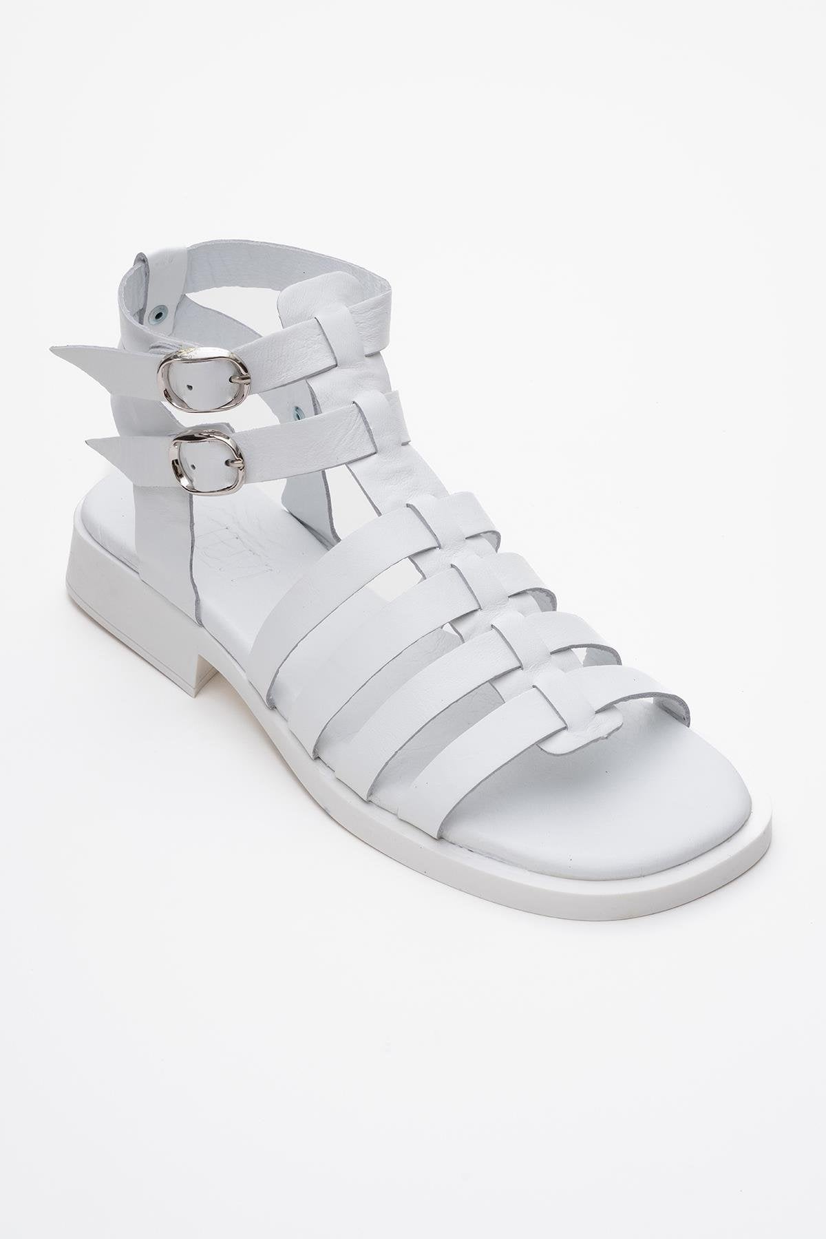 Frade - White Leather Sandal (Women)