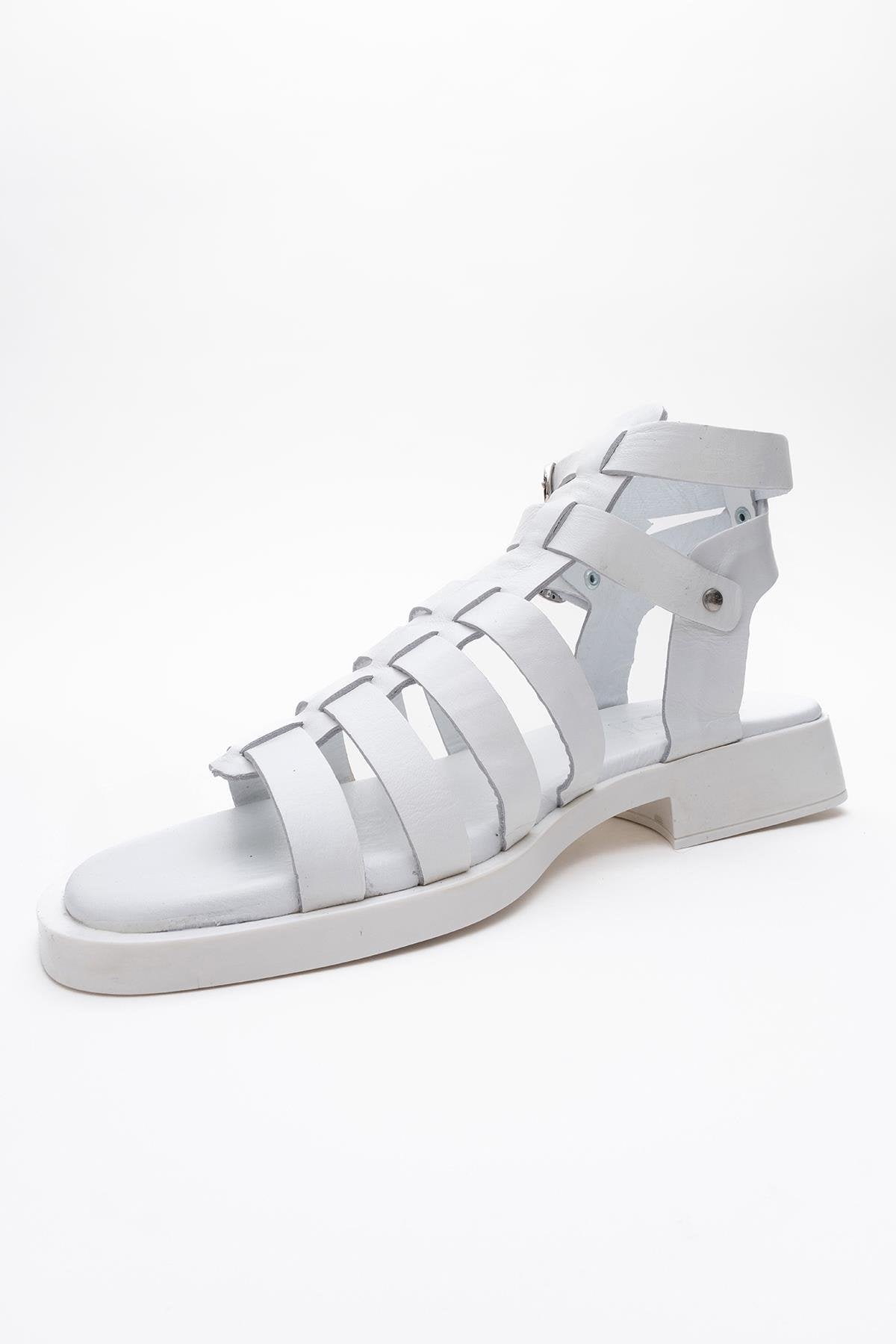 Frade - White Leather Sandal (Women)