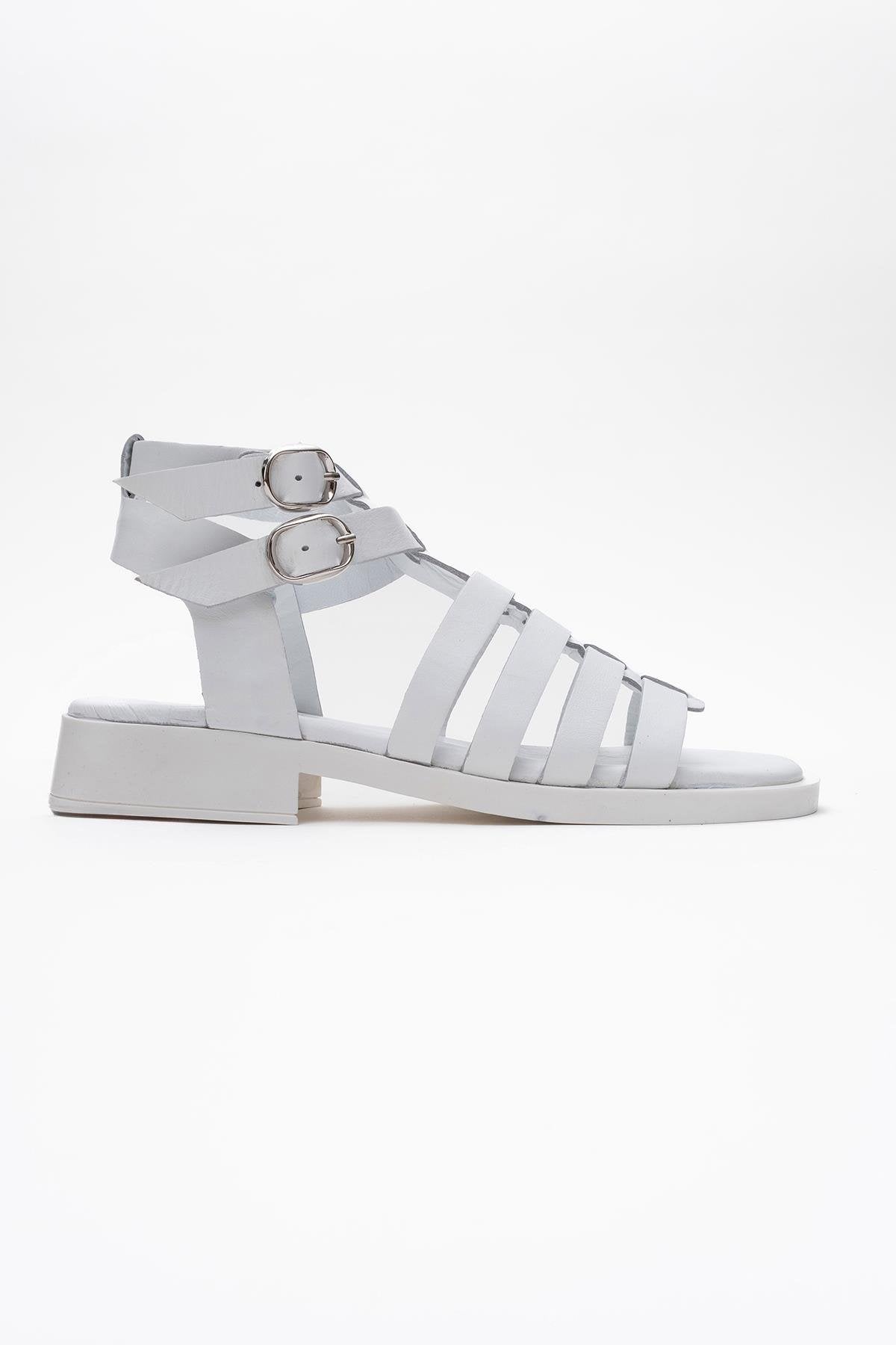 Frade - White Leather Sandal (Women)