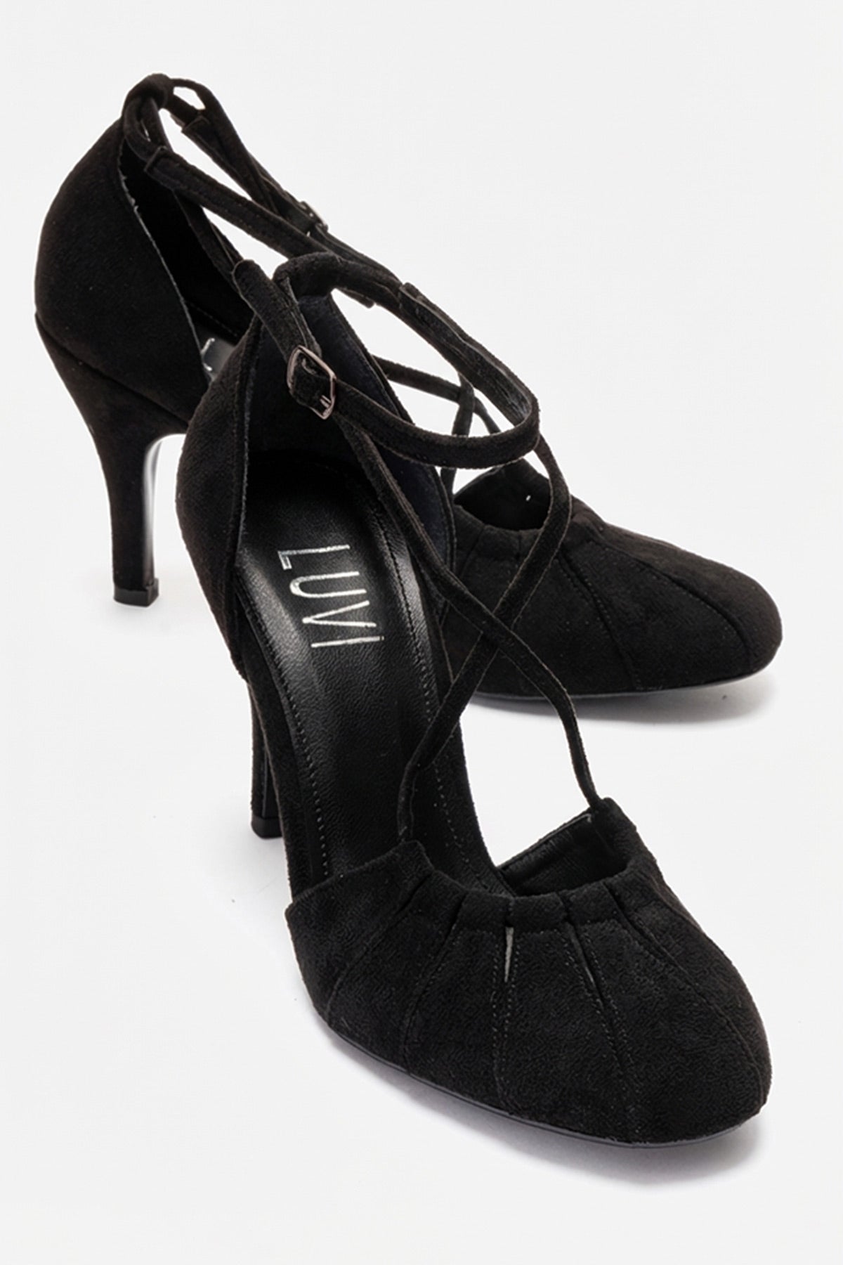 ELIZA - Black Suede Stiletto Pump (Women)