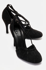 ELIZA - Black Suede Stiletto Pump (Women)
