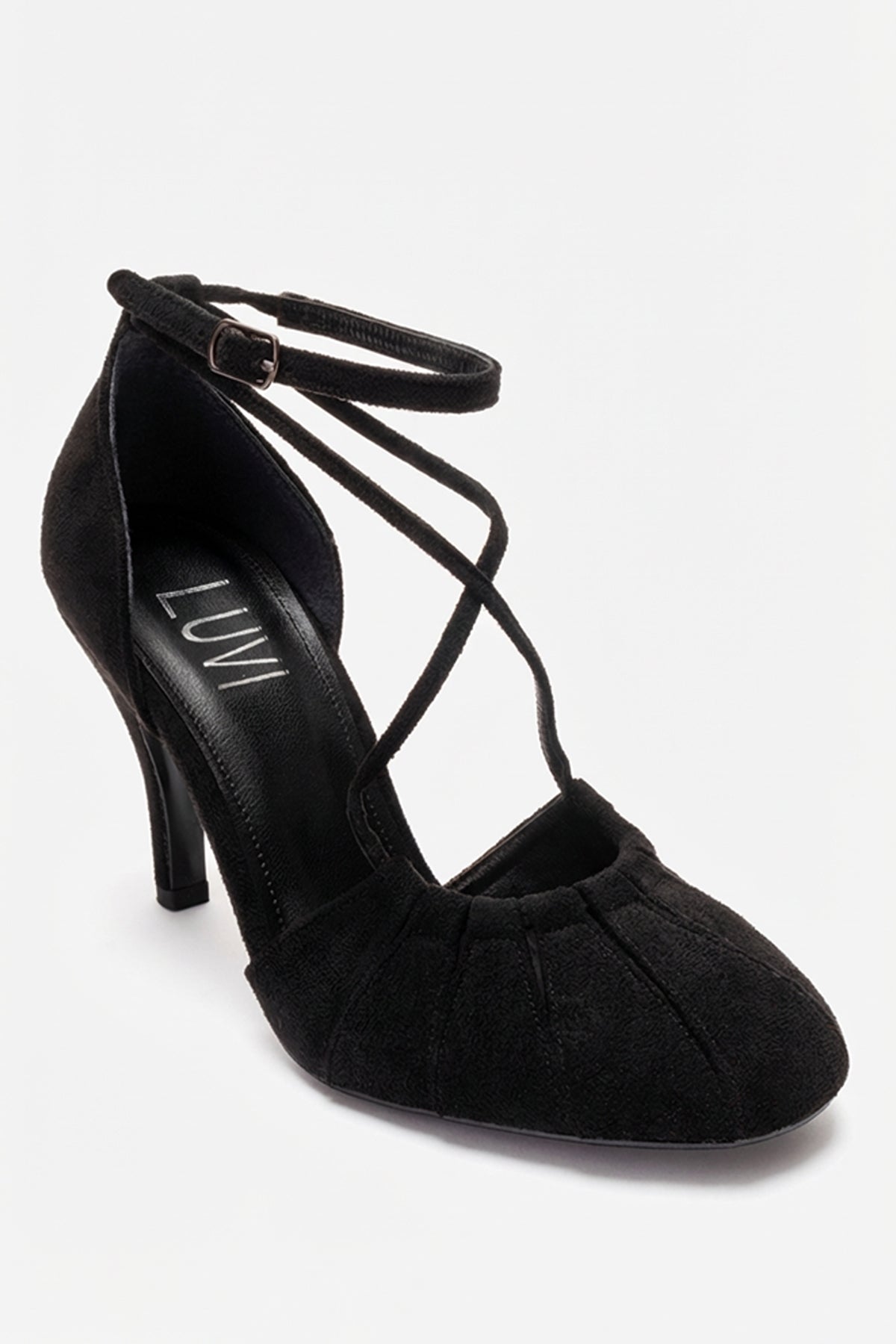 ELIZA - Black Suede Stiletto Pump (Women)