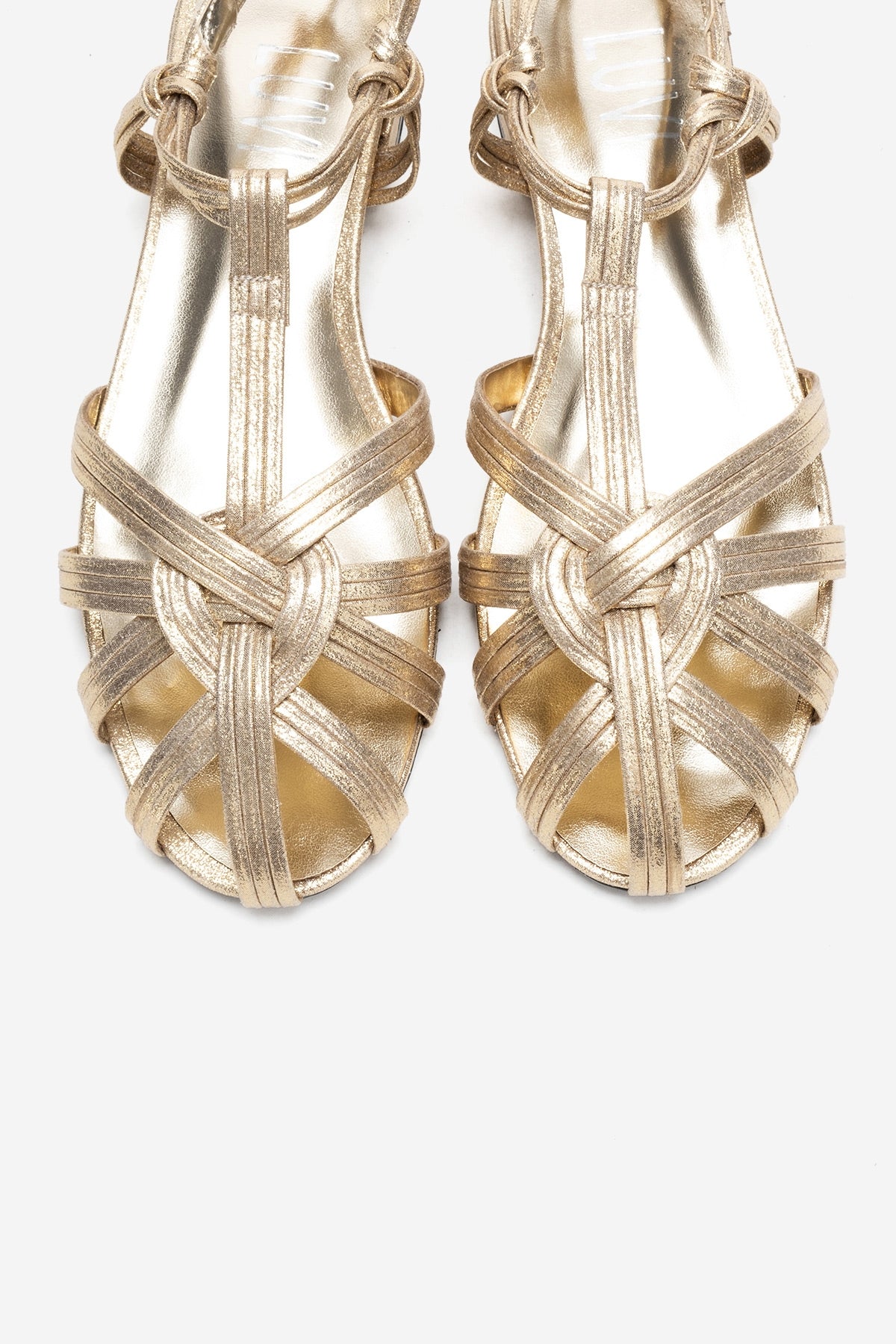 ROSSE - Gold Block Heel Sandal (Women)