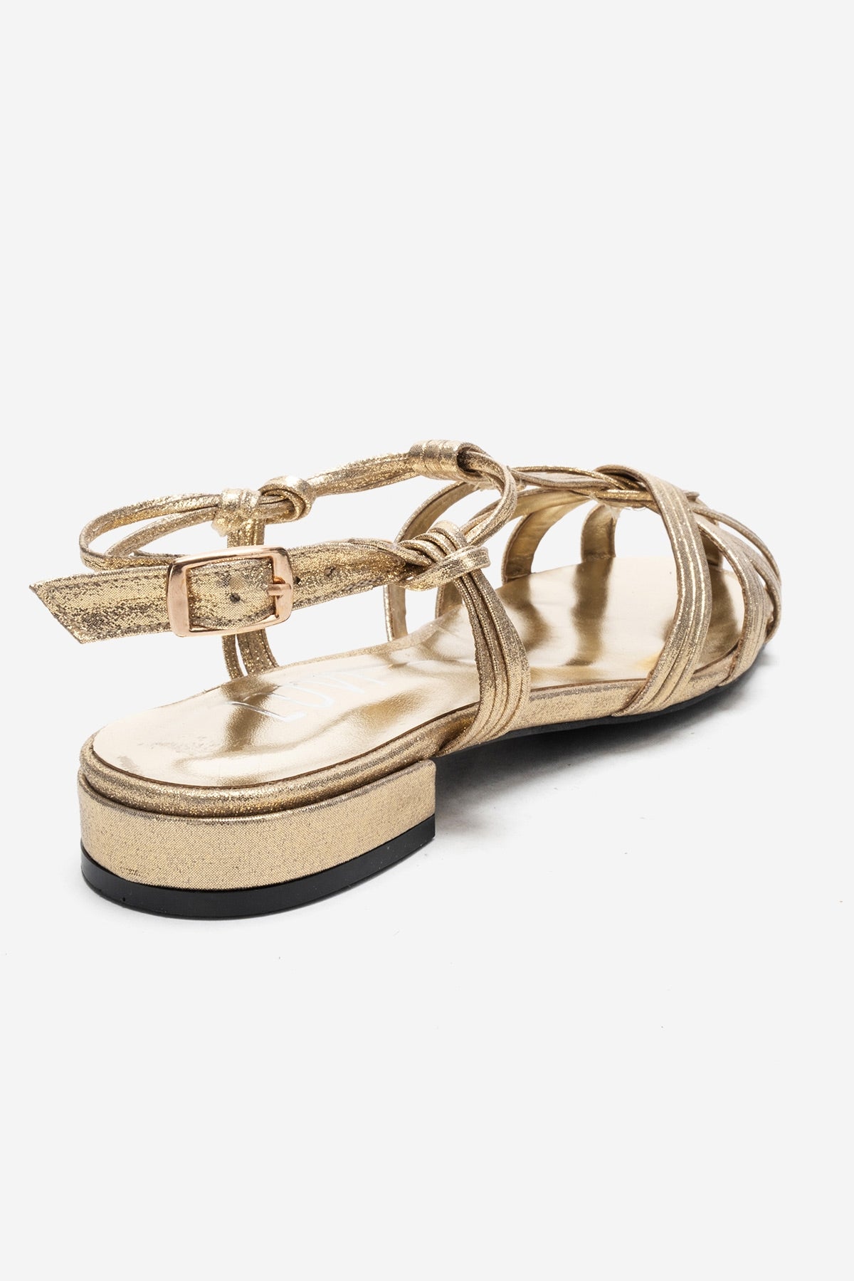 ROSSE - Gold Block Heel Sandal (Women)