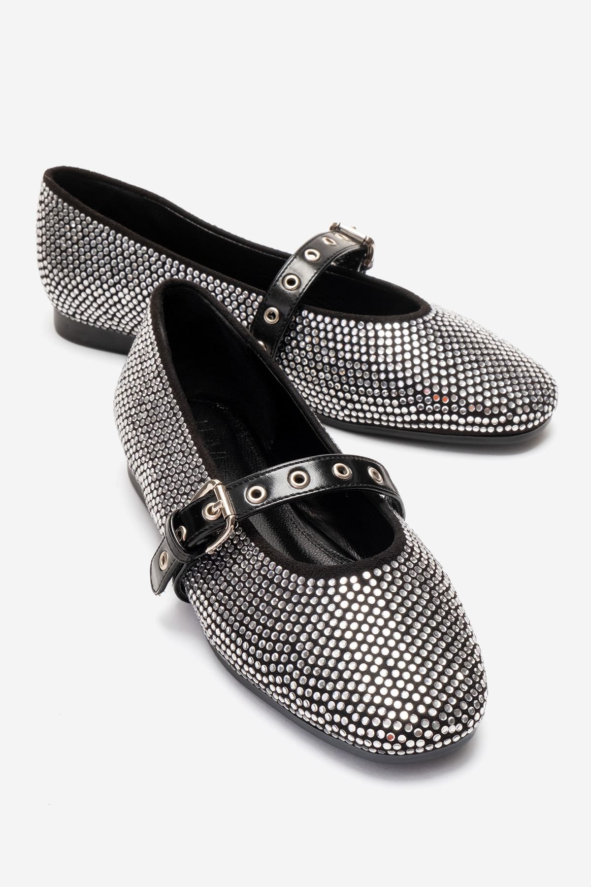 CLIVE - Black Embellished Ballet Flat (Women)