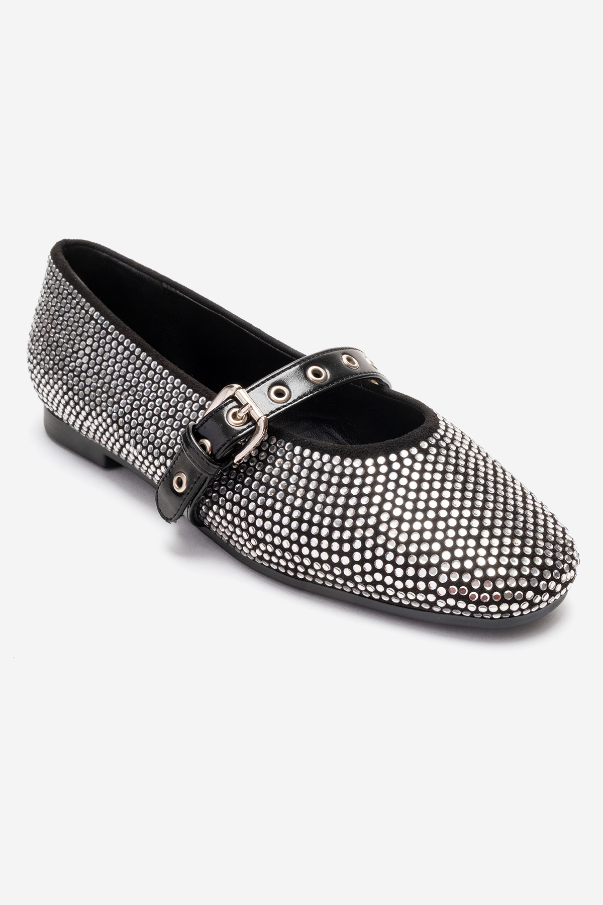 CLIVE - Black Embellished Ballet Flat (Women)