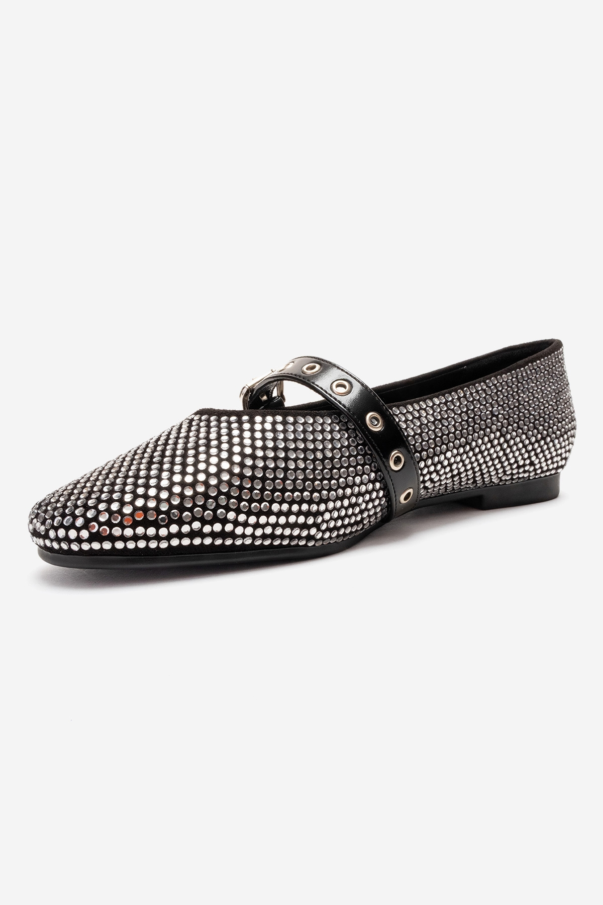 CLIVE - Black Embellished Ballet Flat (Women)