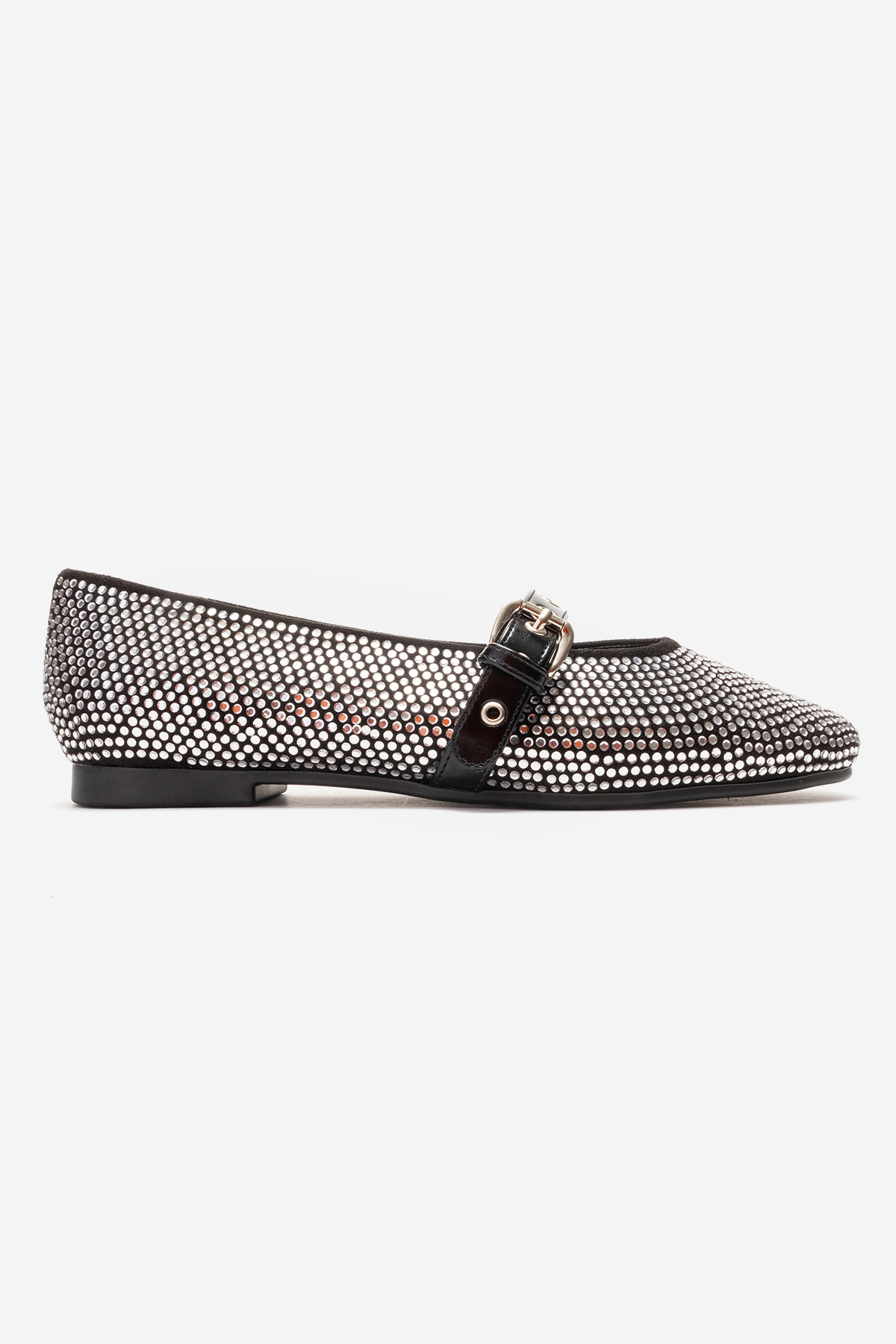 CLIVE - Black Embellished Ballet Flat (Women)