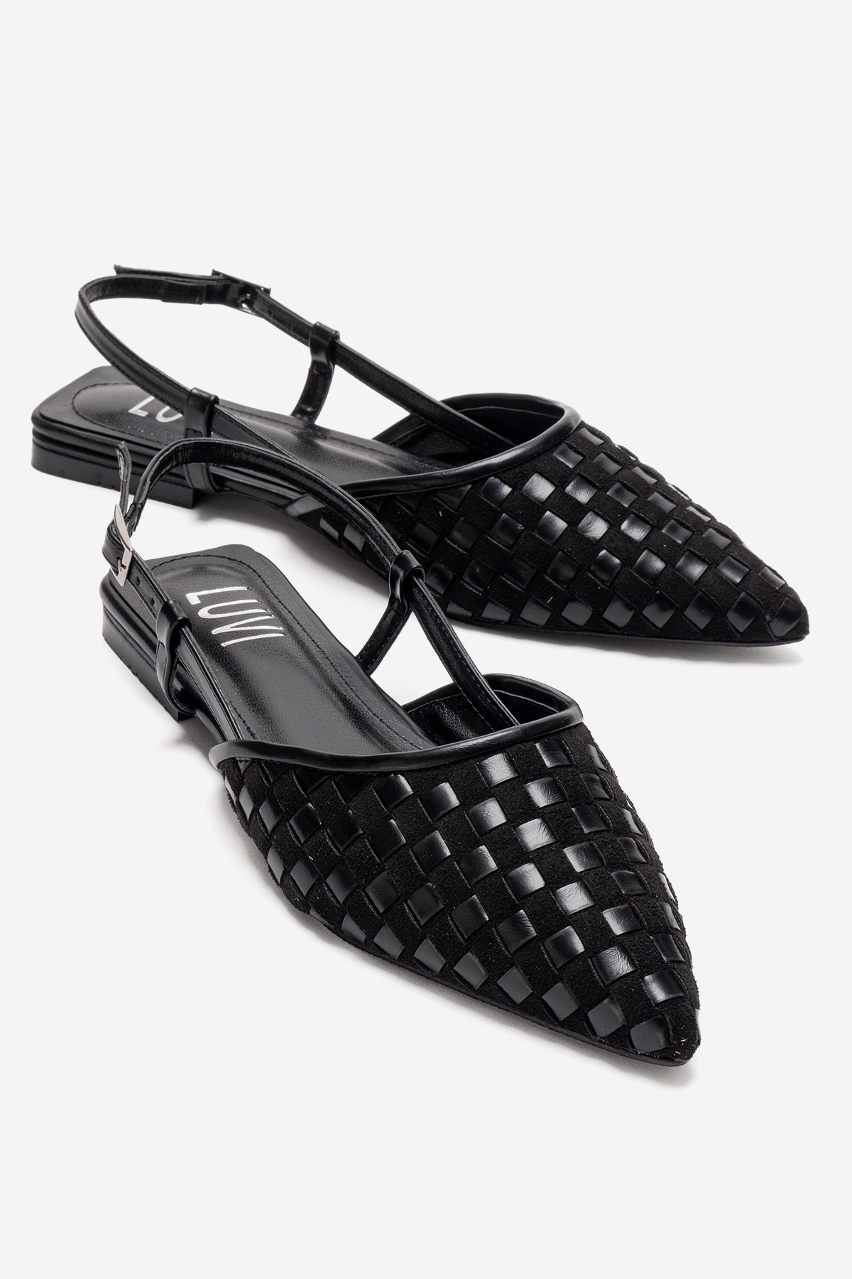 CHANDA - Black Pointed Toe Sandal (Women)