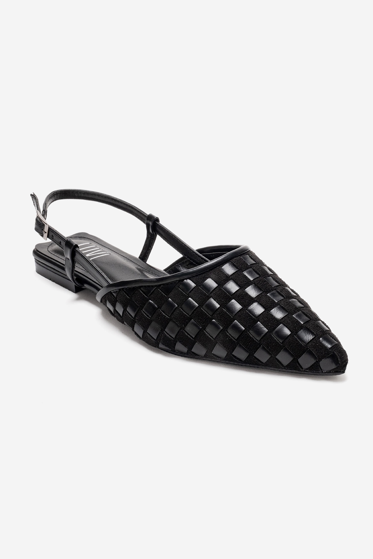 CHANDA - Black Pointed Toe Sandal (Women)