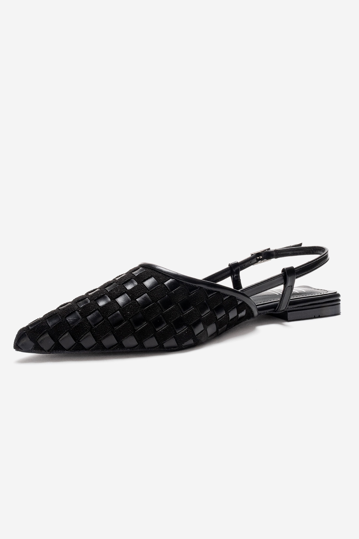 CHANDA - Black Pointed Toe Sandal (Women)