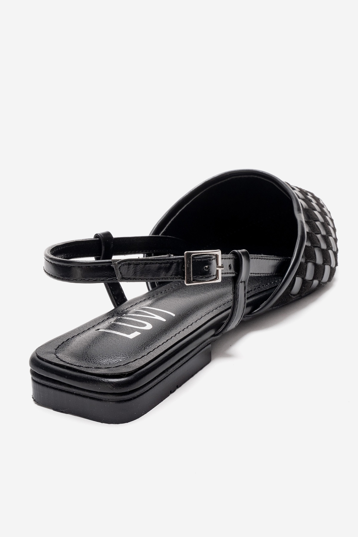 CHANDA - Black Pointed Toe Sandal (Women)