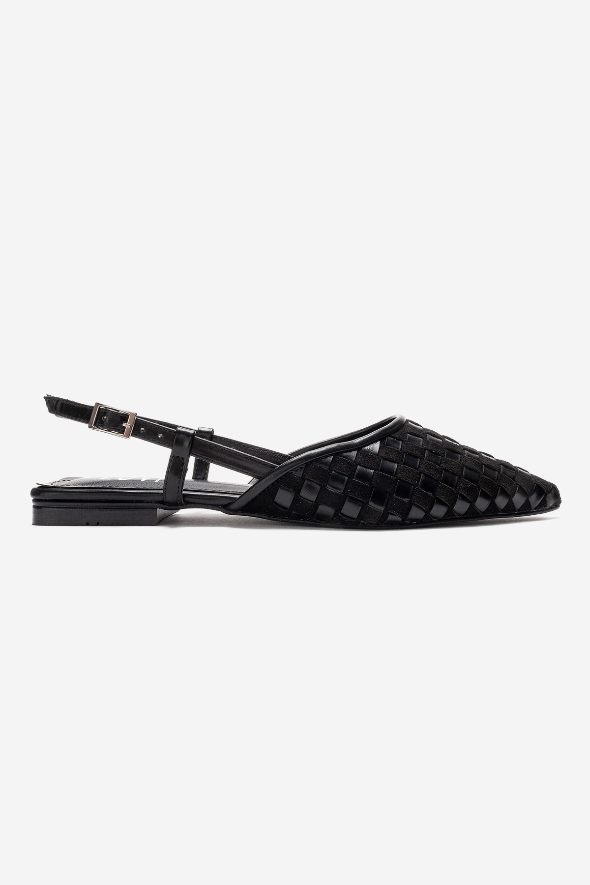 CHANDA - Black Pointed Toe Sandal (Women)