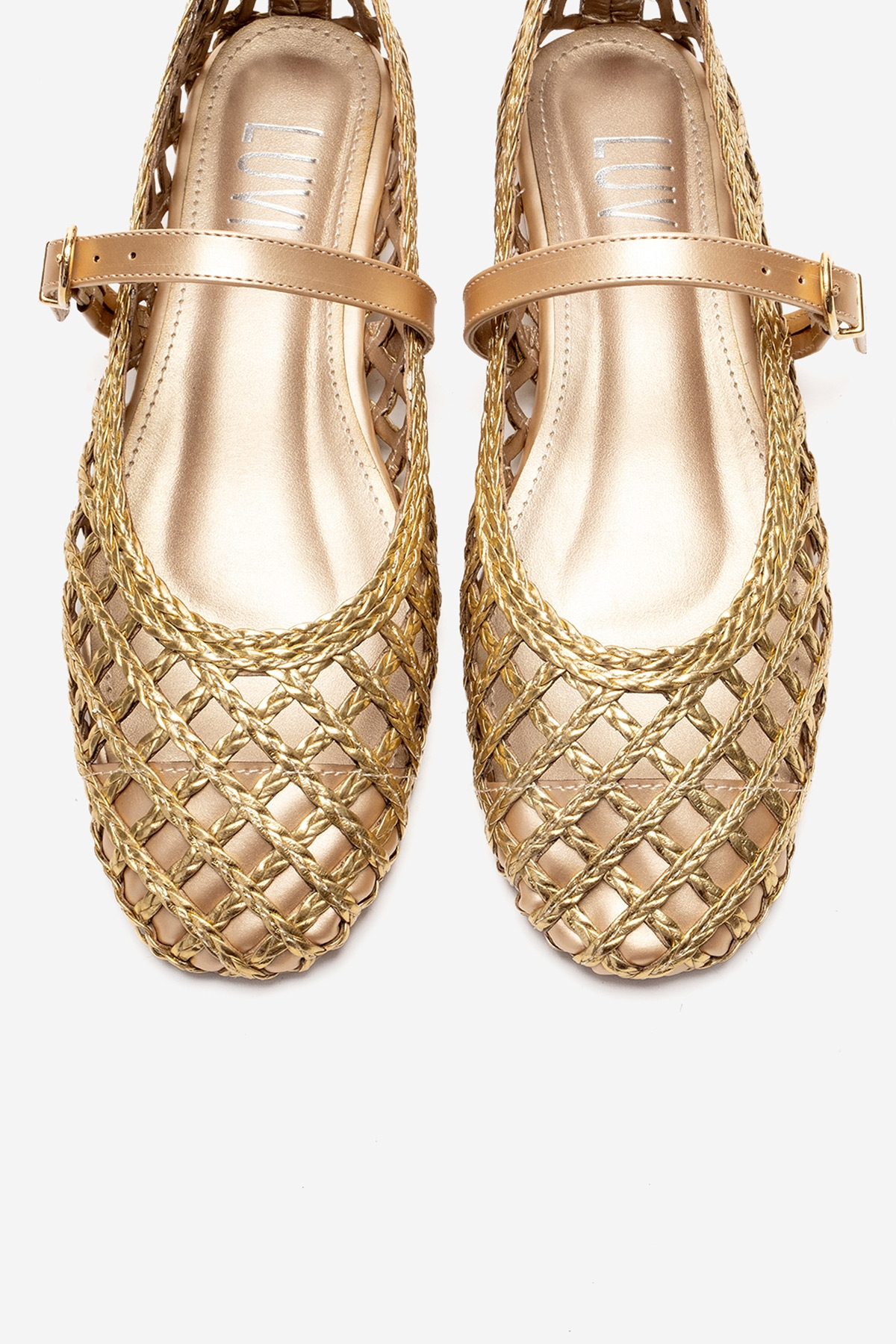DOUX - Gold Braided Strap Detail Ballet Flat (Women)