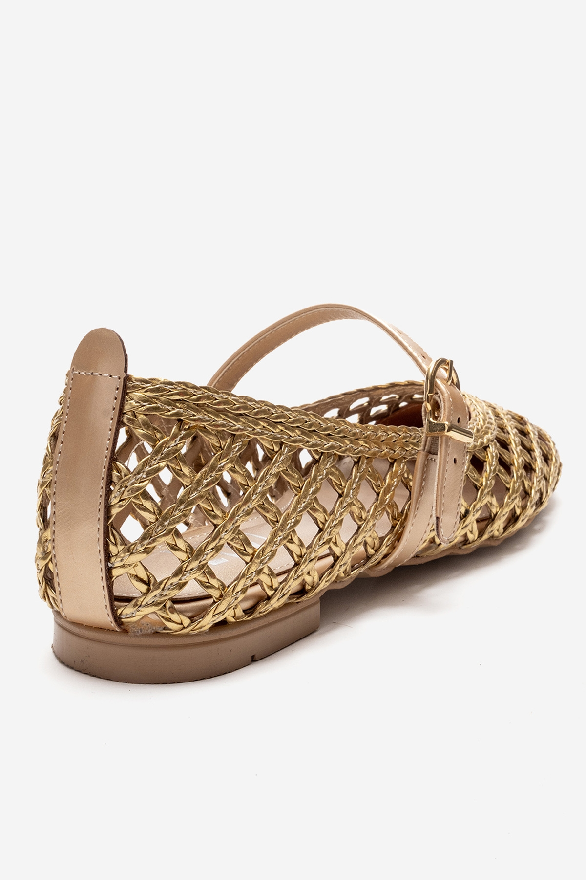 DOUX - Gold Braided Strap Detail Ballet Flat (Women)