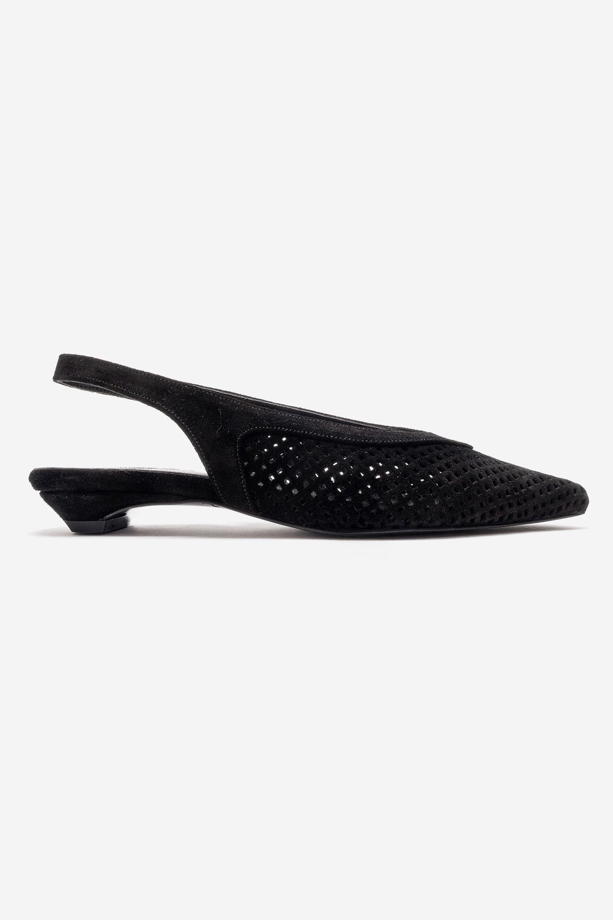 LIEVE - Black Genuine Leather Low Block Heel Shoe (Women)