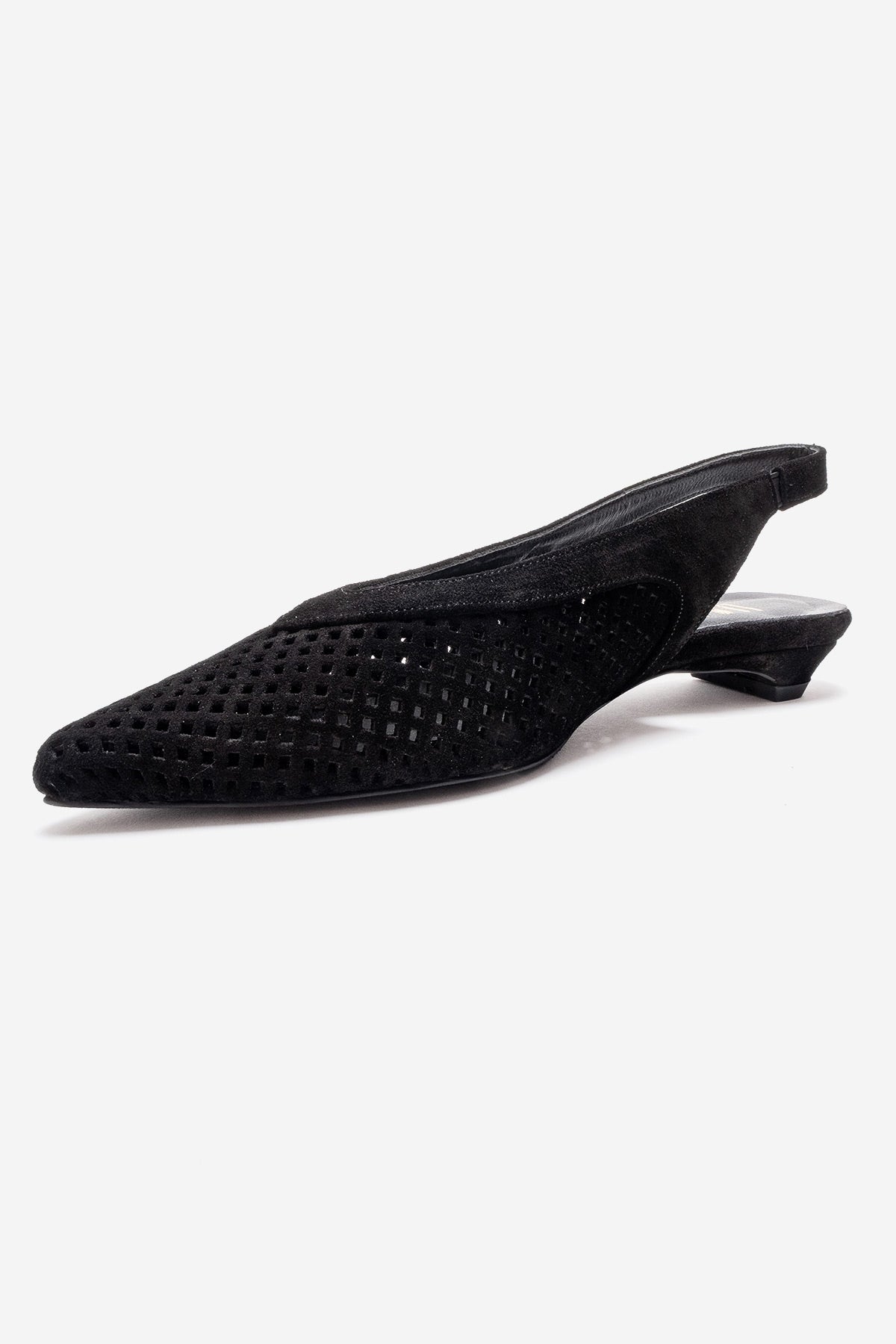 LIEVE - Black Genuine Leather Low Block Heel Shoe (Women)