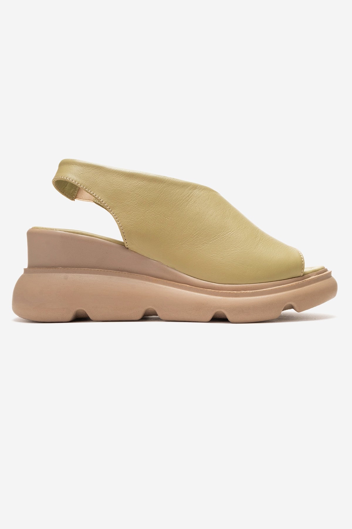 AGUSTO - Green Genuine Leather Wedge Heel Sandal (Women)