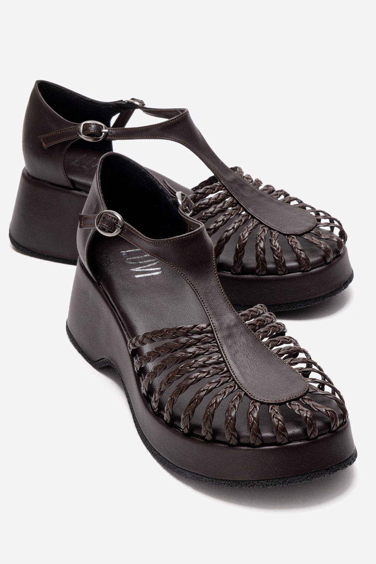 BARRY - Brown Wedge Sandal (Women)
