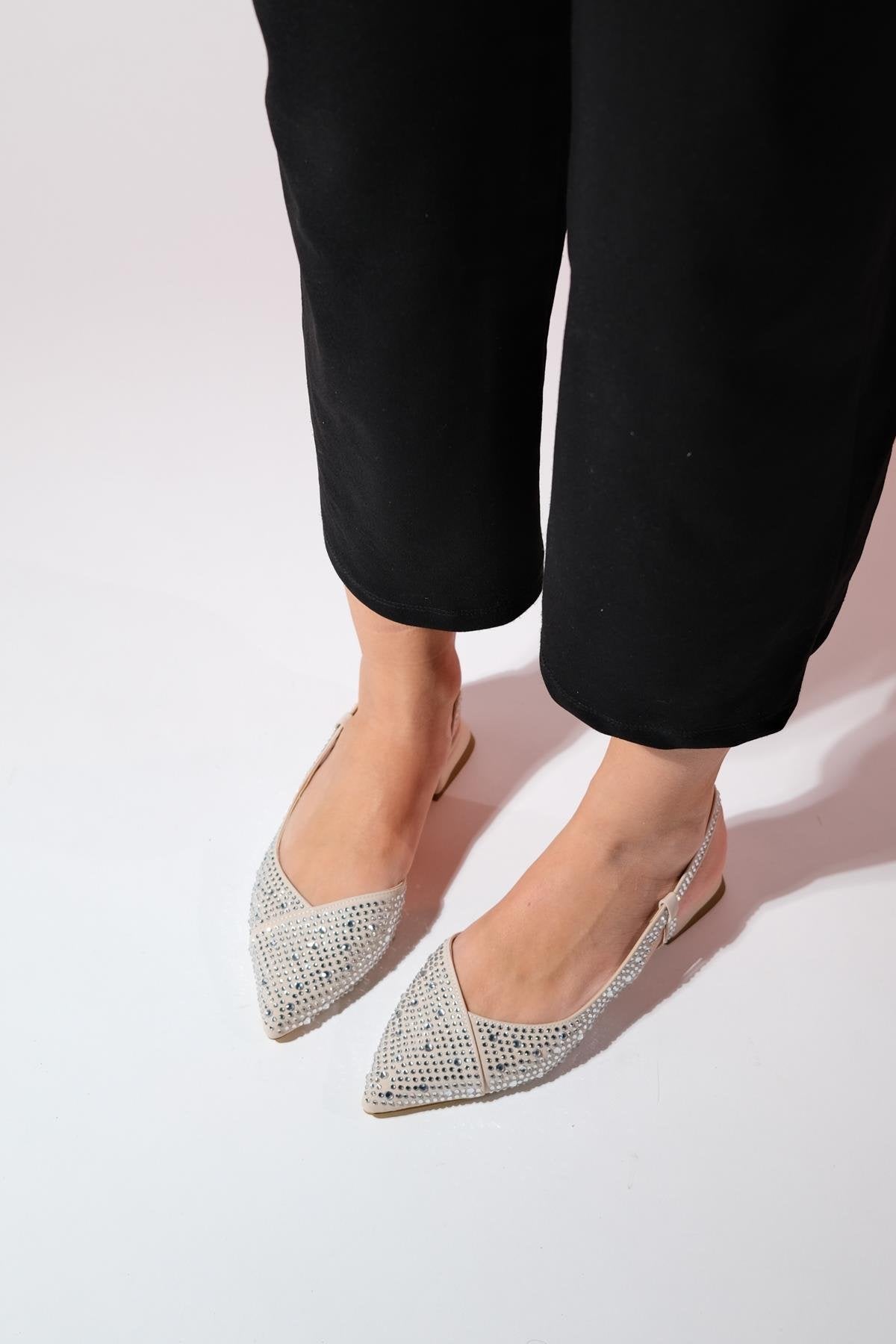 Joker - Beige Pointed-Toe Sandal (Women)