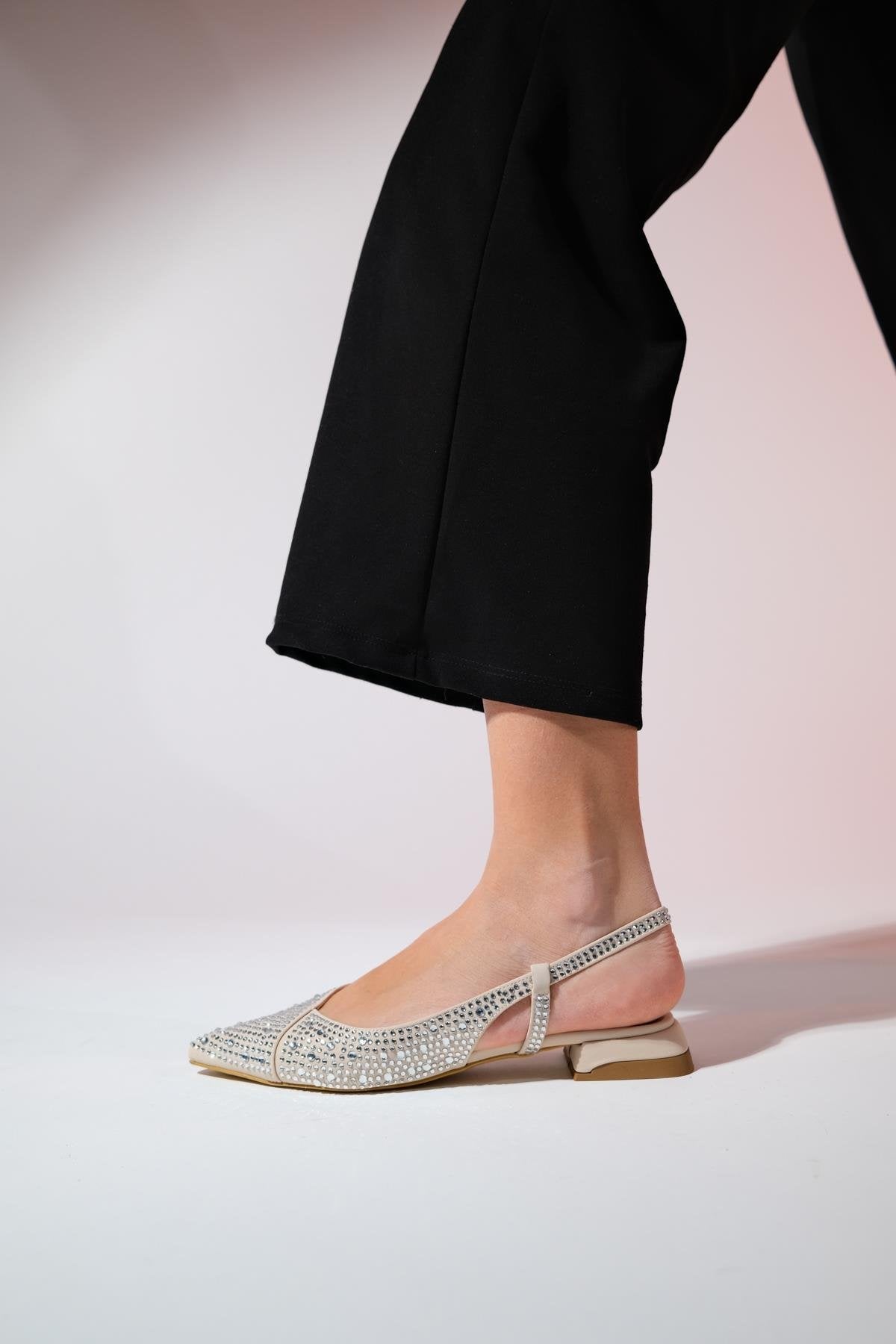Joker - Beige Pointed-Toe Sandal (Women)