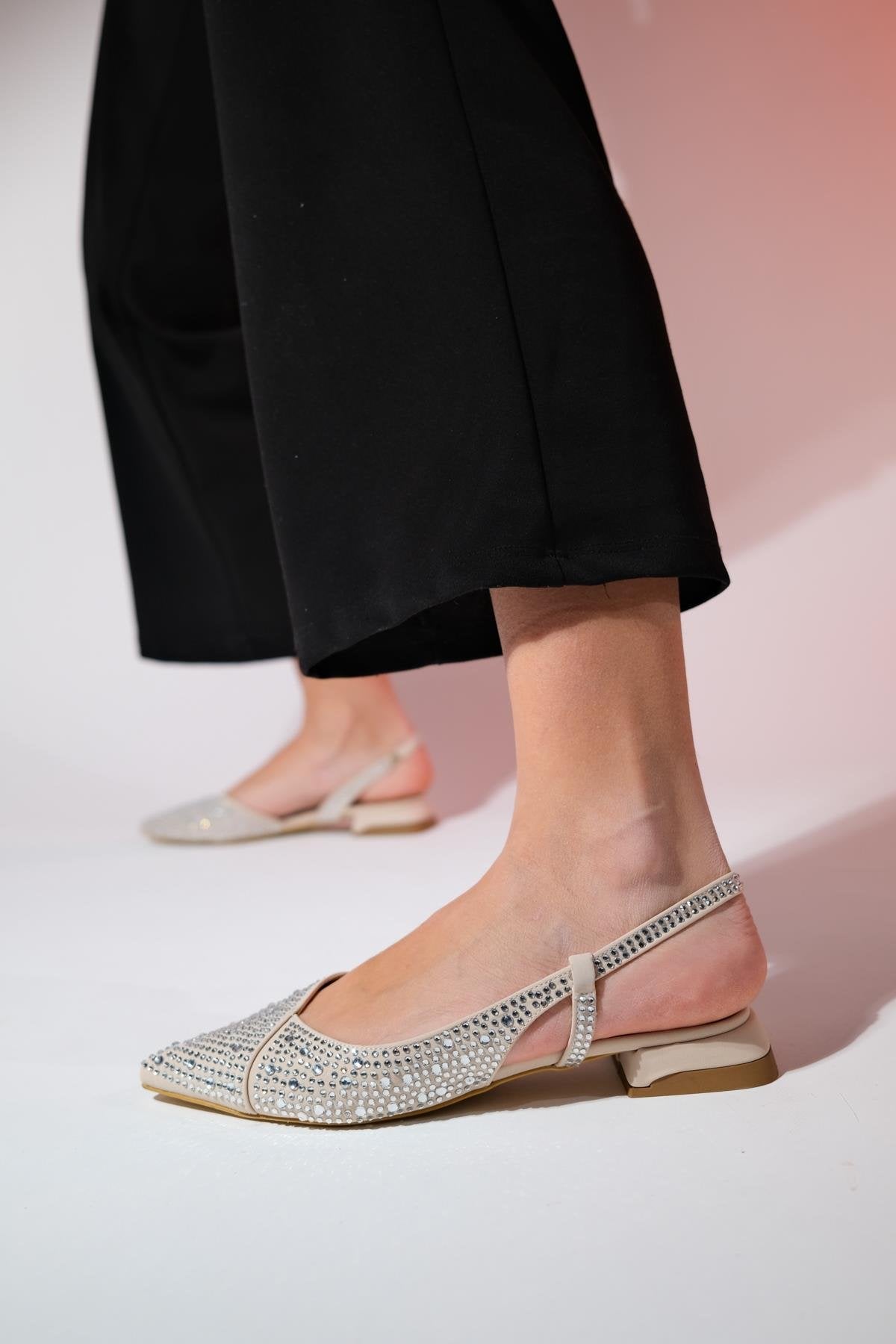Joker - Beige Pointed-Toe Sandal (Women)