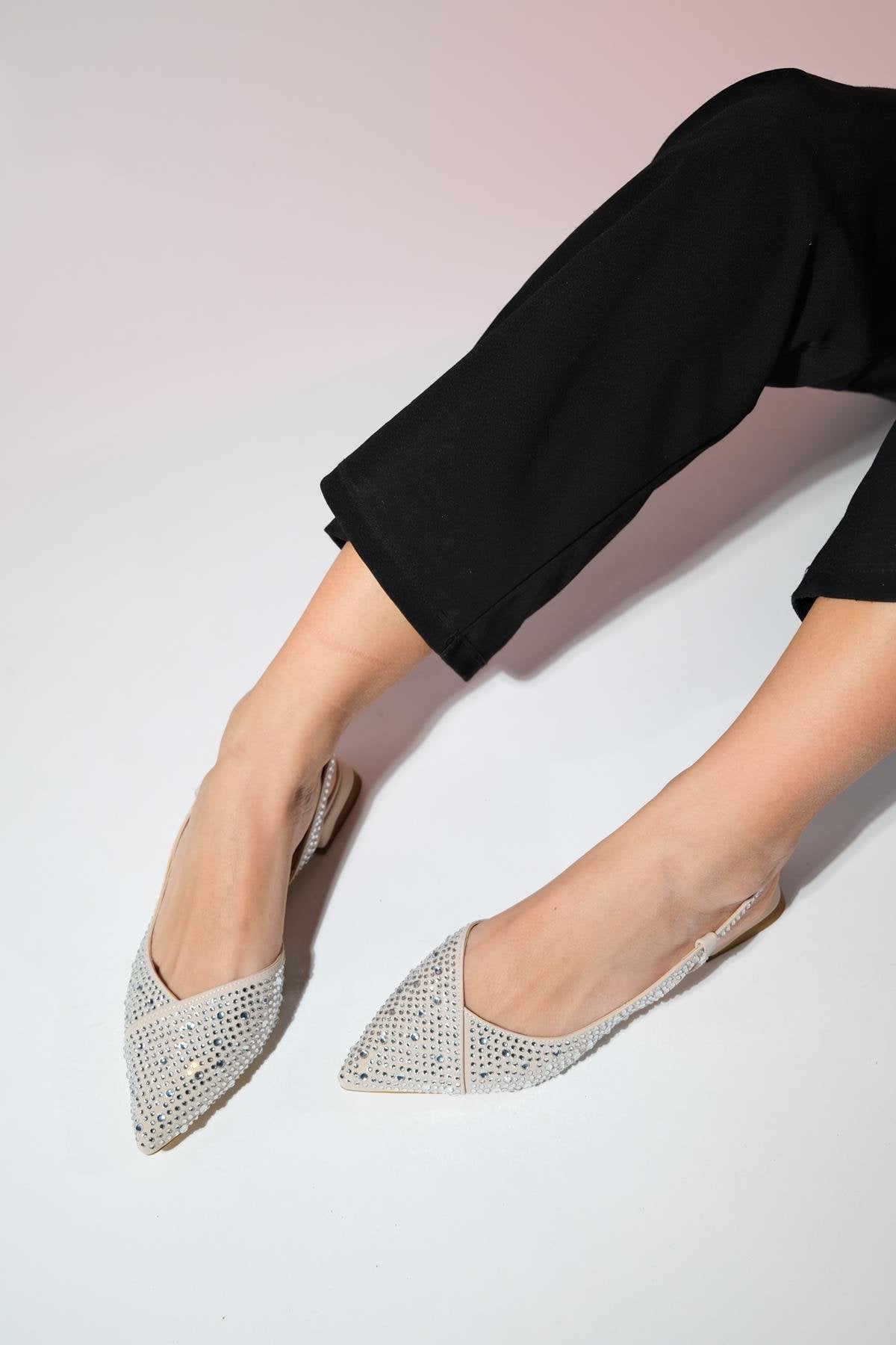 Joker - Beige Pointed-Toe Sandal (Women)
