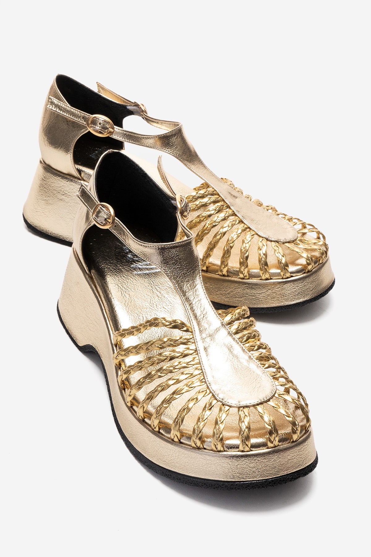 BARRY - Gold Wedge Sandal (Women)