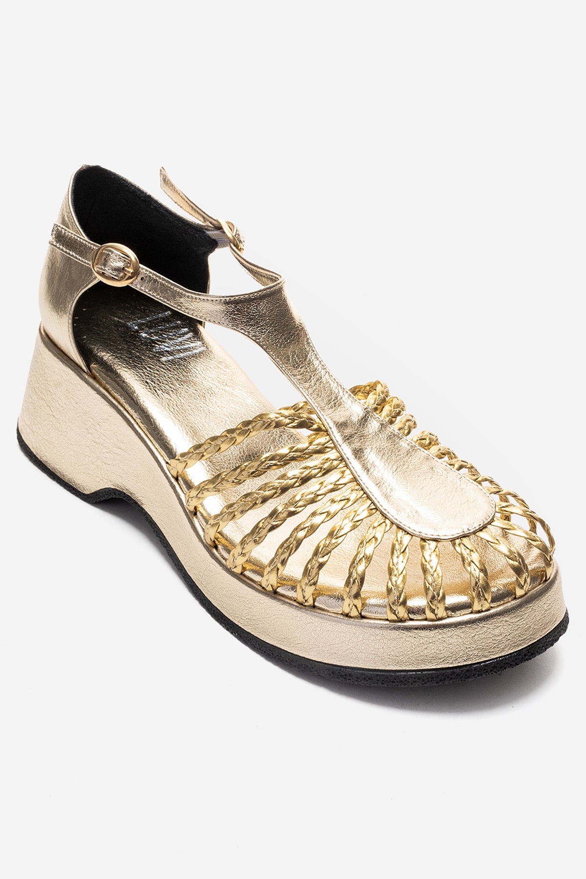 BARRY - Gold Wedge Sandal (Women)