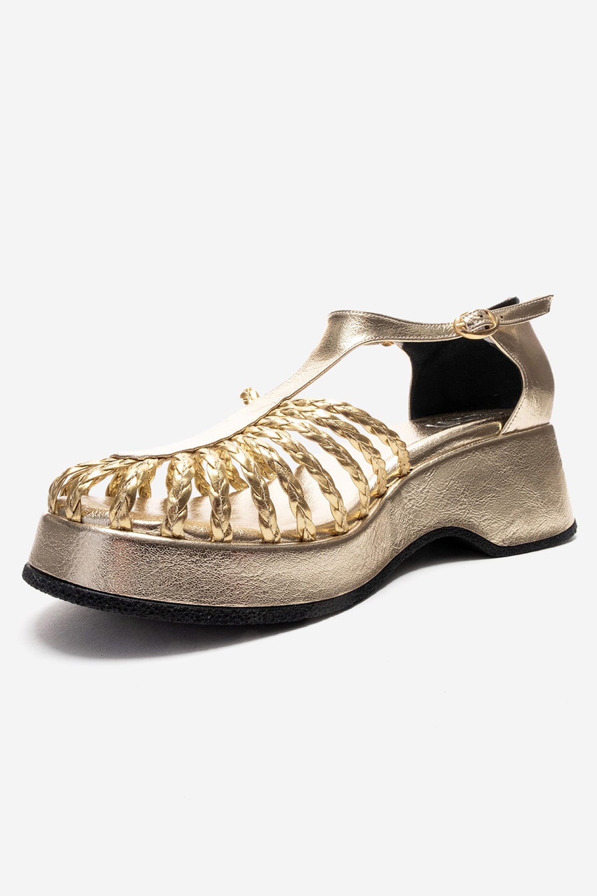 BARRY - Gold Wedge Sandal (Women)