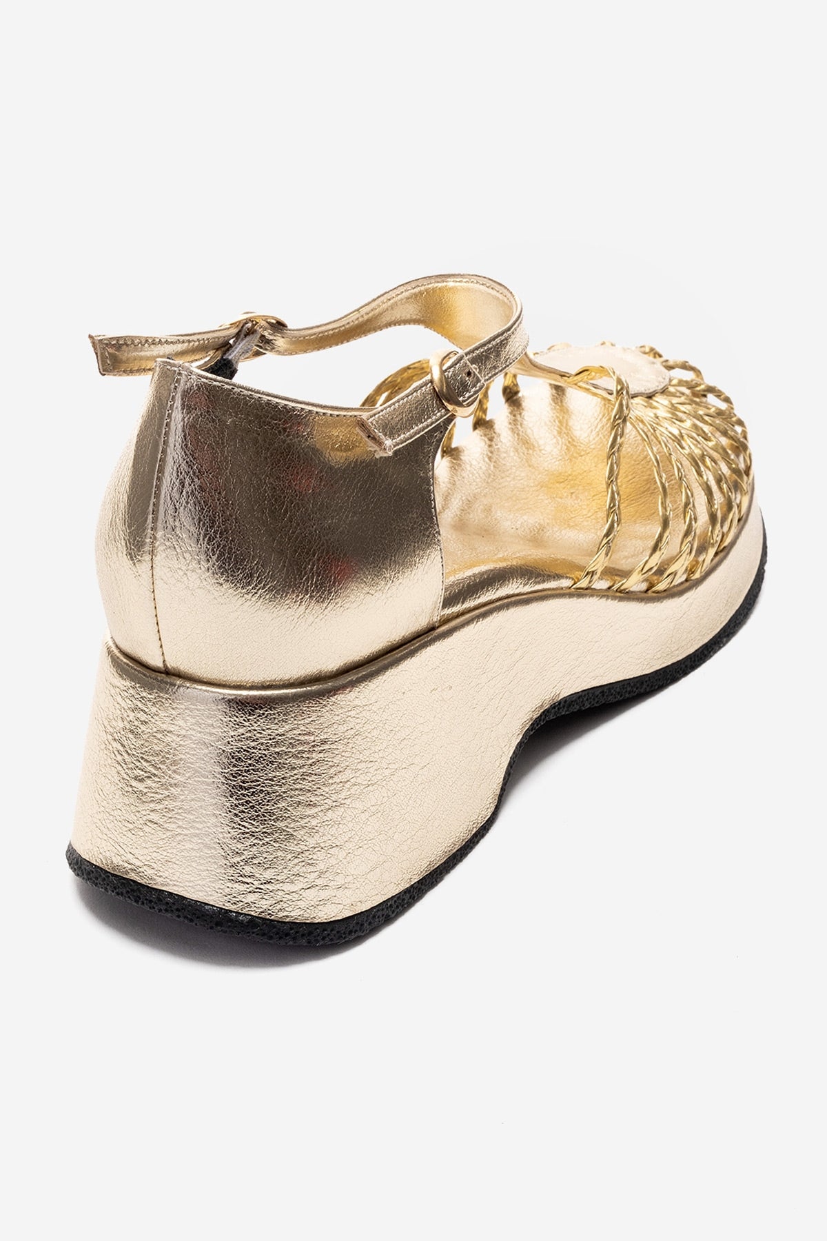 BARRY - Gold Wedge Sandal (Women)