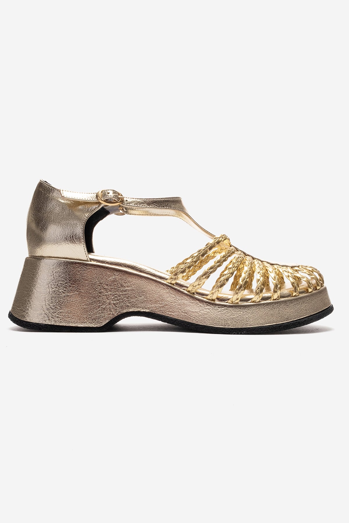 BARRY - Gold Wedge Sandal (Women)