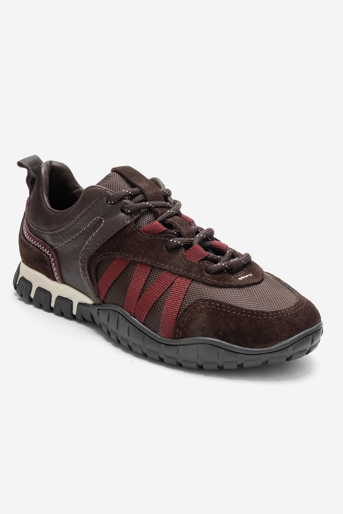 FIERA - Brown Burgundy Genuine Leather Sneaker (Women)