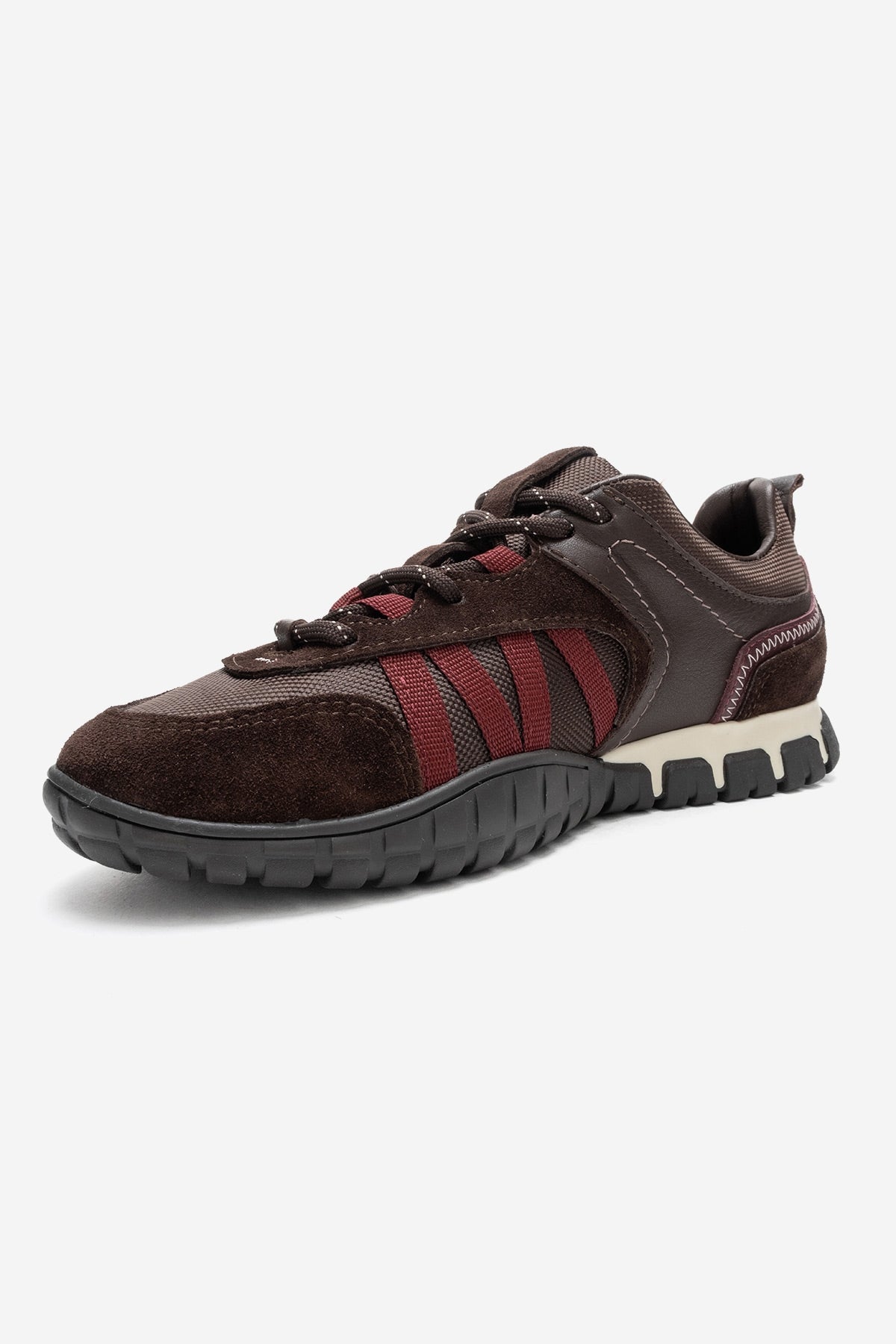 FIERA - Brown Burgundy Genuine Leather Sneaker (Women)