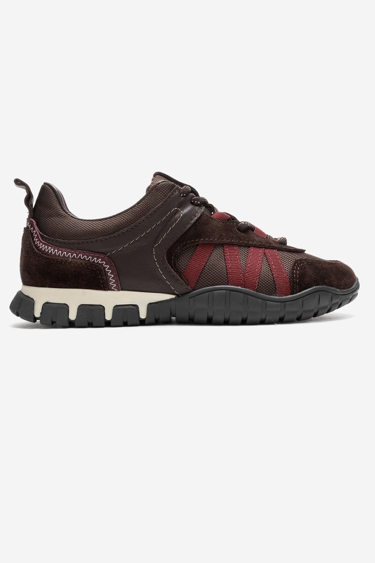 FIERA - Brown Burgundy Genuine Leather Sneaker (Women)