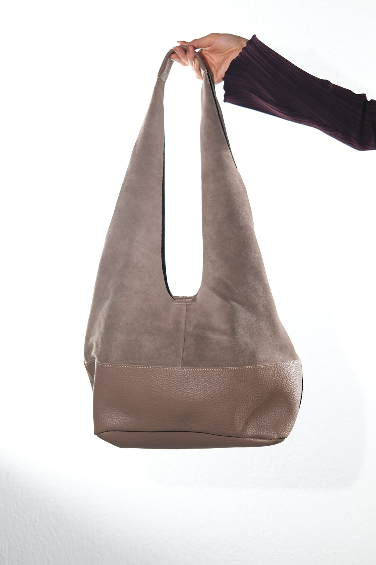 AVOS - Taupe Genuine Leather Shoulder Bag (Women)